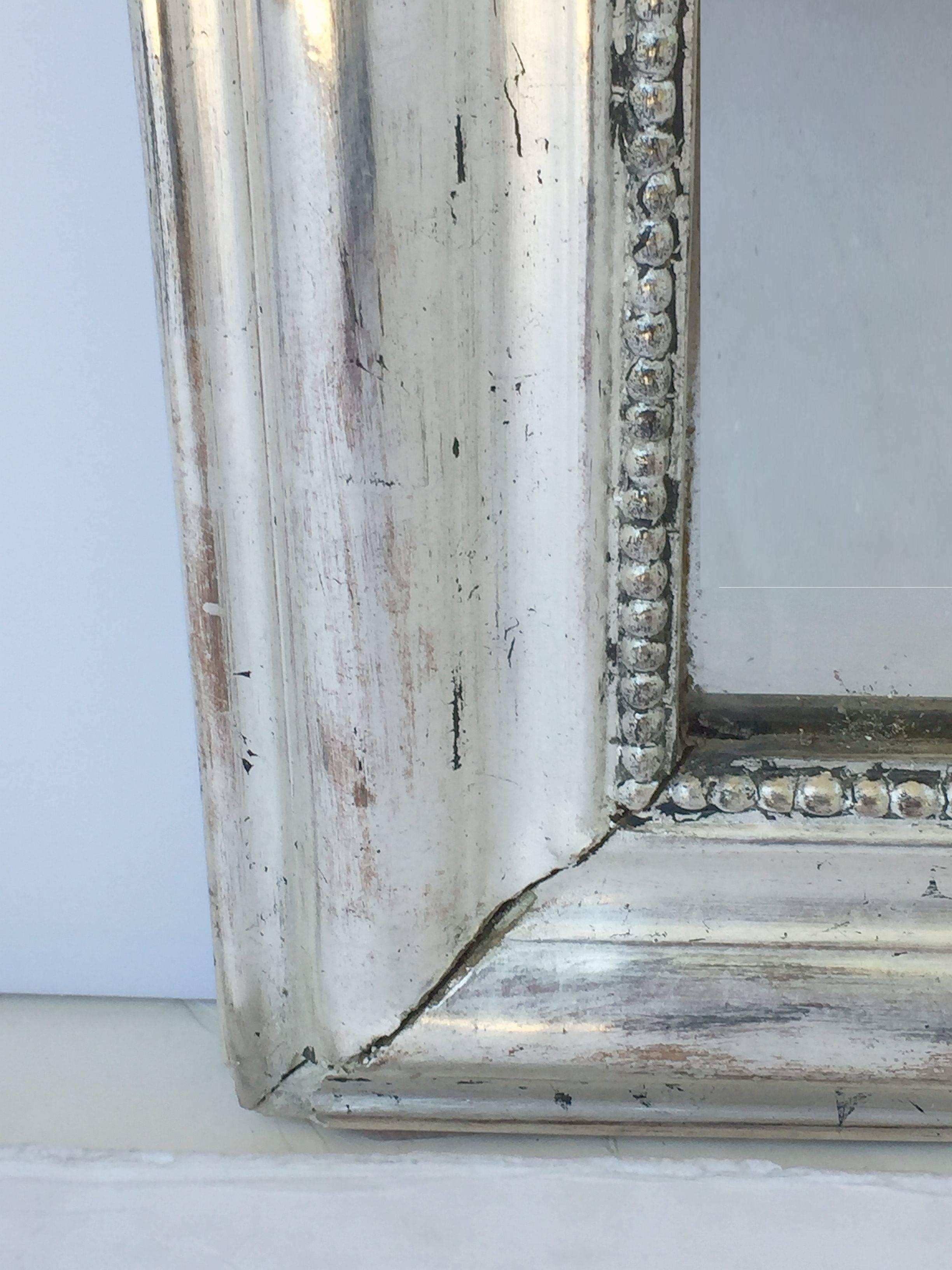 Louis Philippe Silver Gilt Mirror (H 29 3/4 x W 22 1/2) 2
