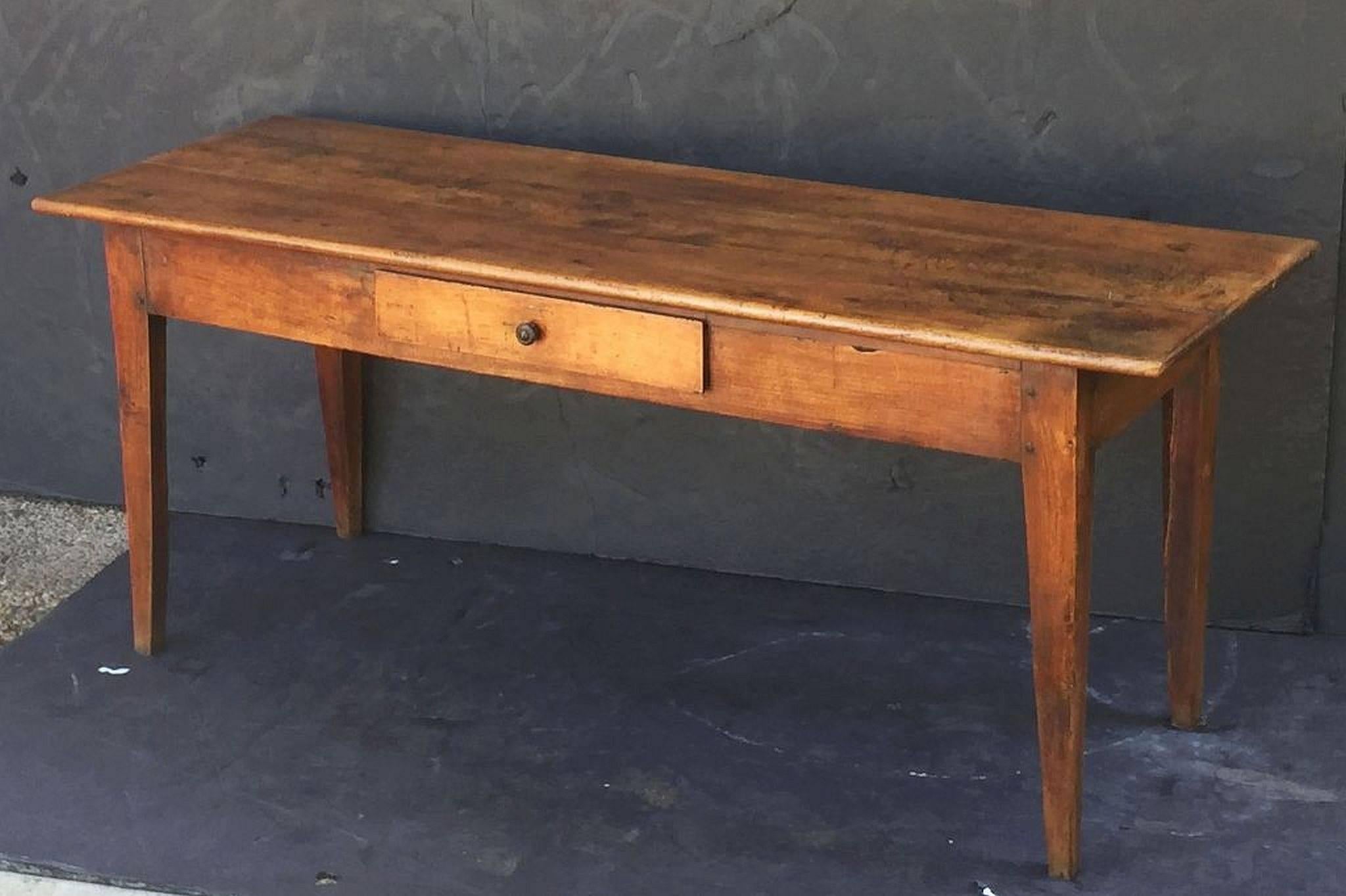 French Console Server or Sideboard of Cherry In Good Condition In Austin, TX