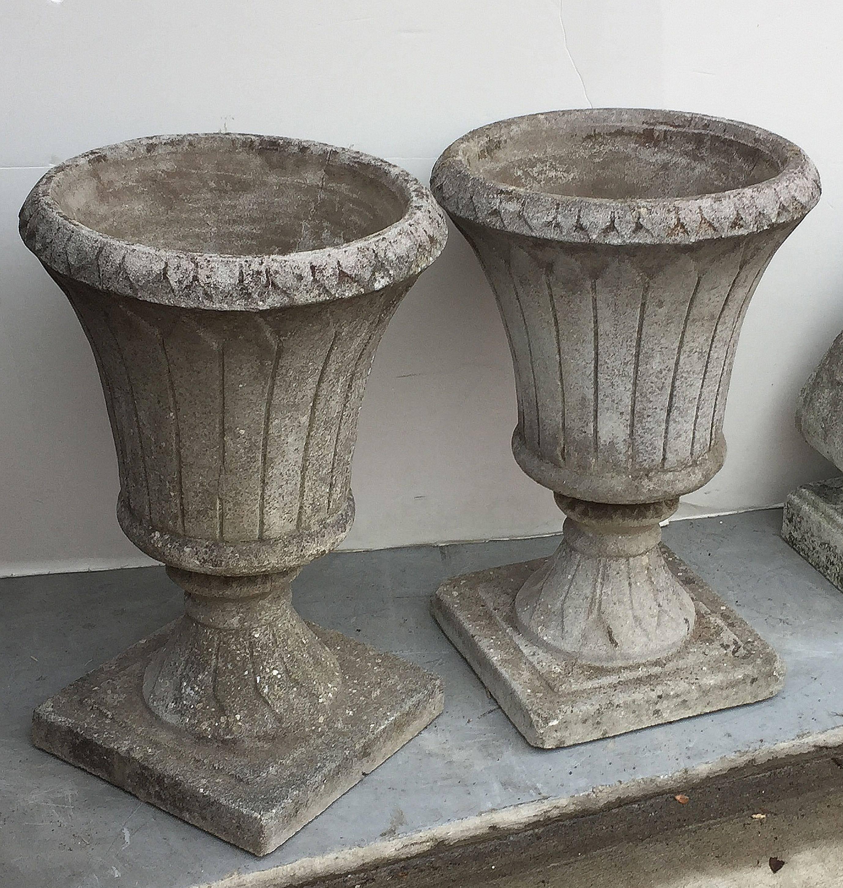 English Garden Stone Urns in the Classical Style 'Individually Priced' In Good Condition In Austin, TX