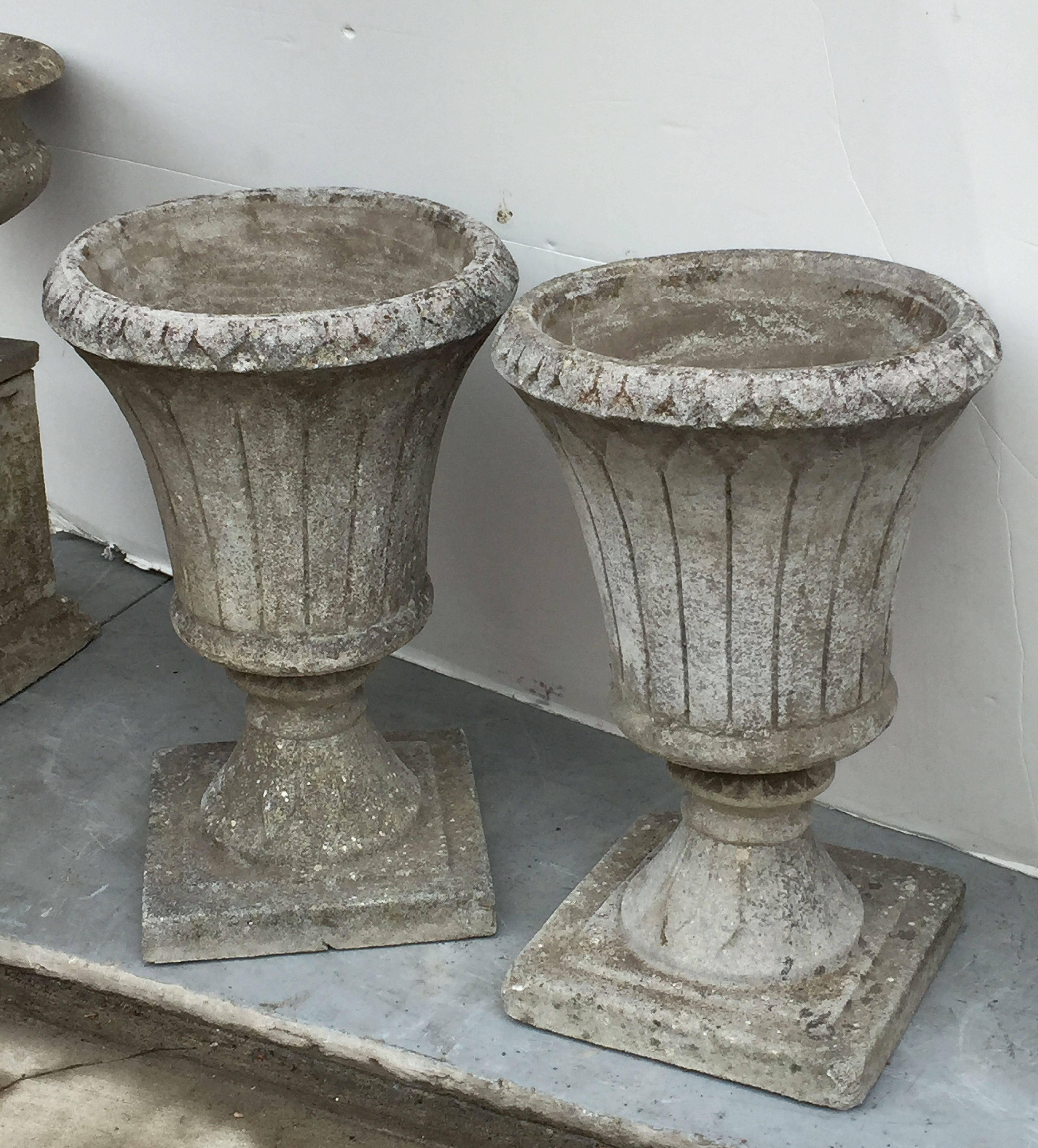 20th Century English Garden Stone Urns in the Classical Style 'Individually Priced'