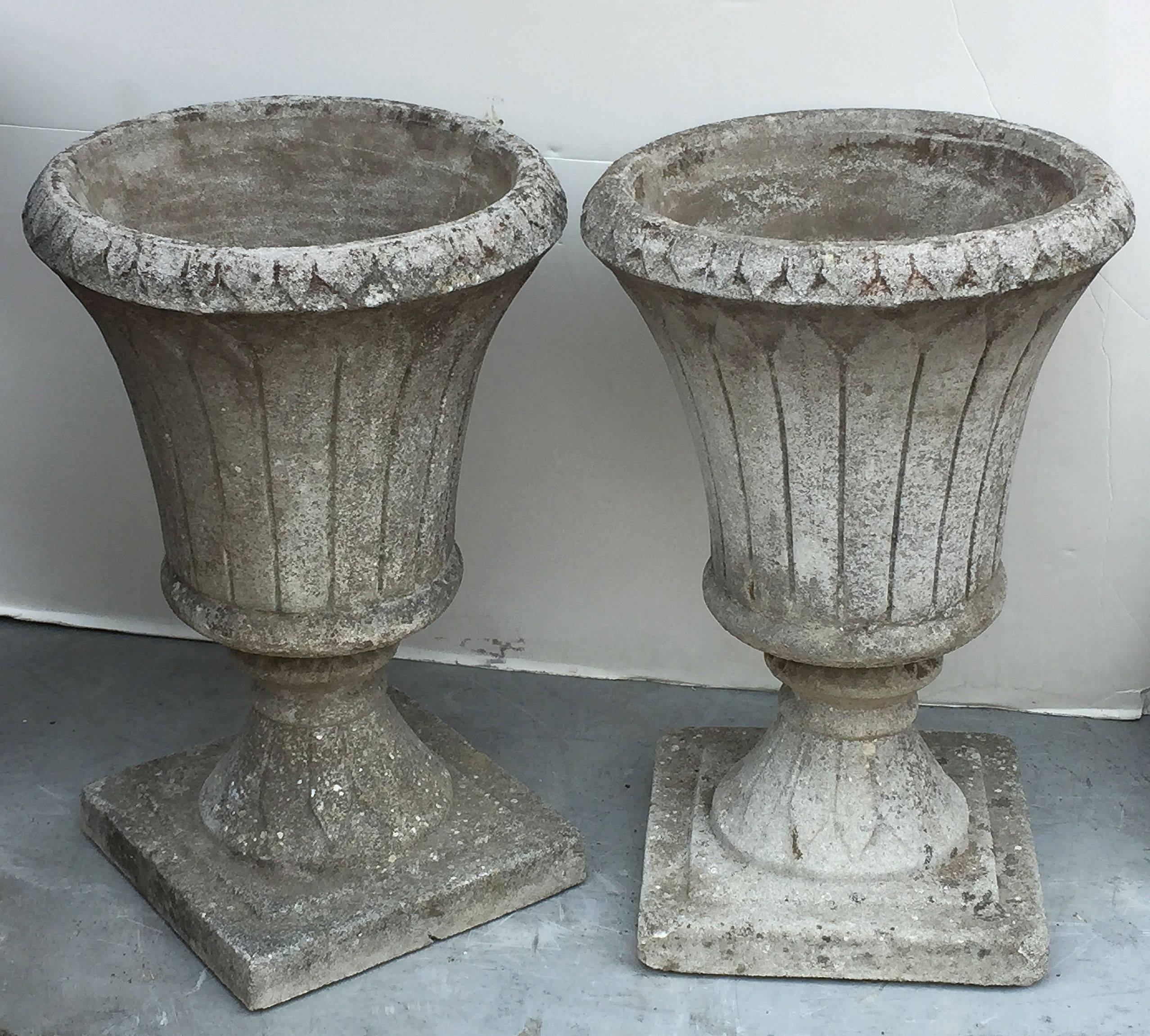 Cast Stone English Garden Stone Urns in the Classical Style 'Individually Priced'