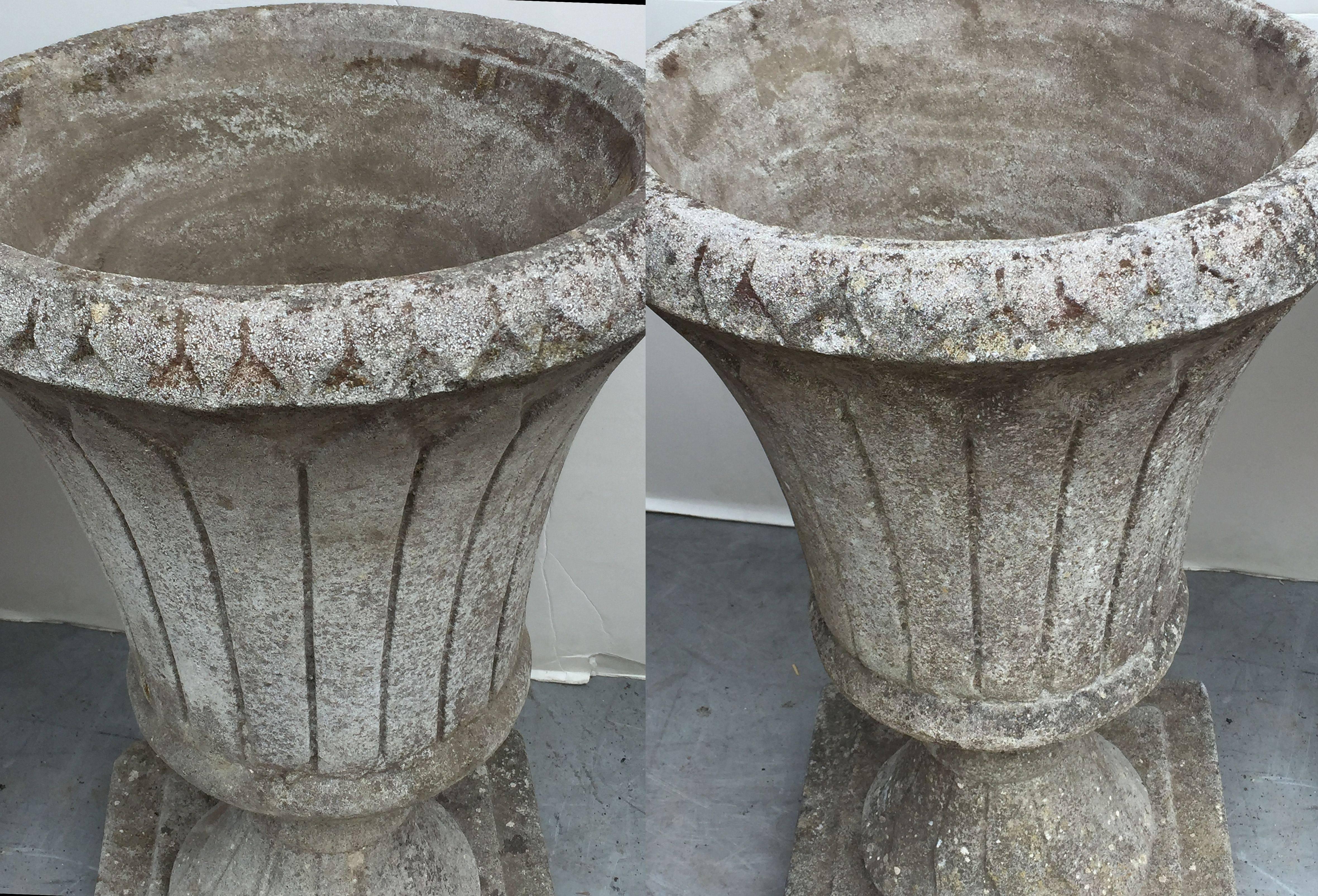 English Garden Stone Urns in the Classical Style 'Individually Priced' 2