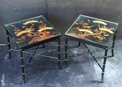 Tables basses anglaises en bambou laqué au Japon à prix individuel