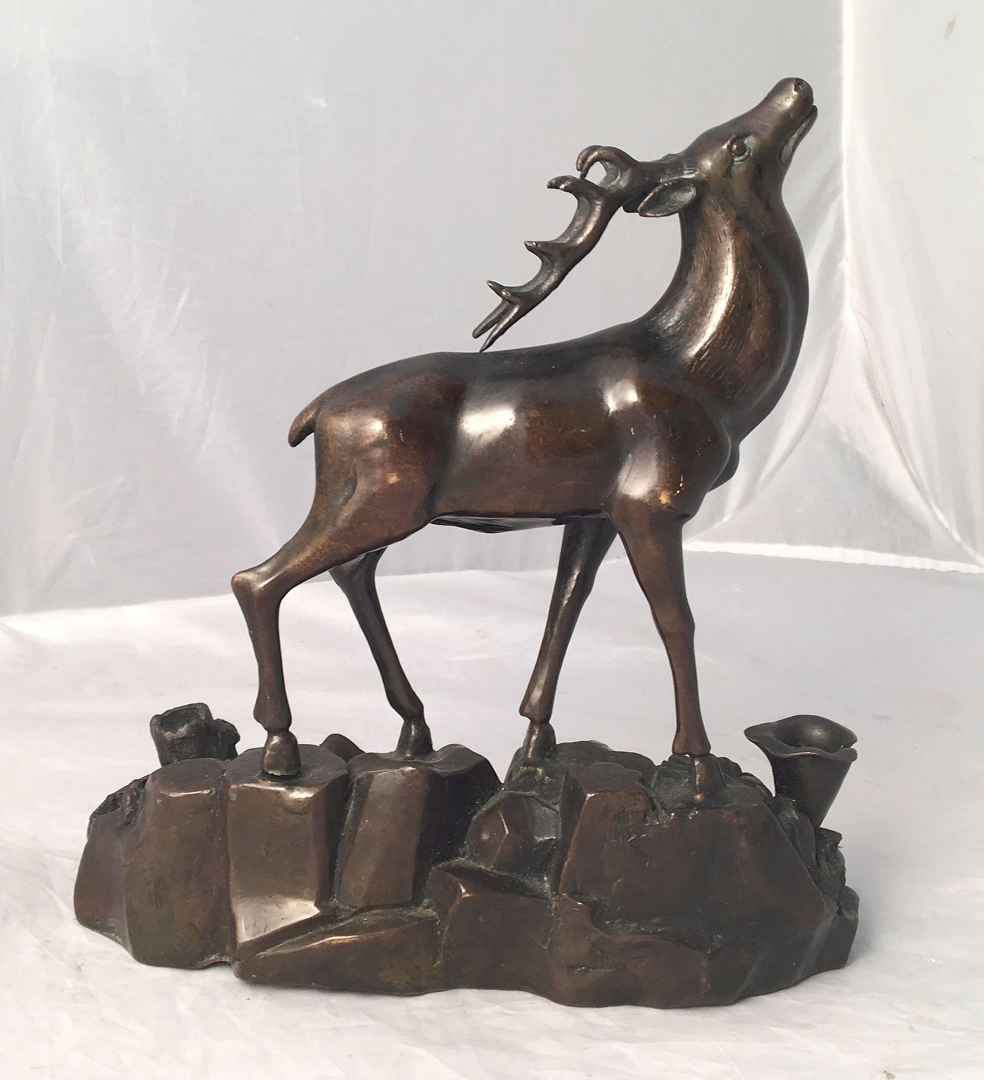 bronze deer statues