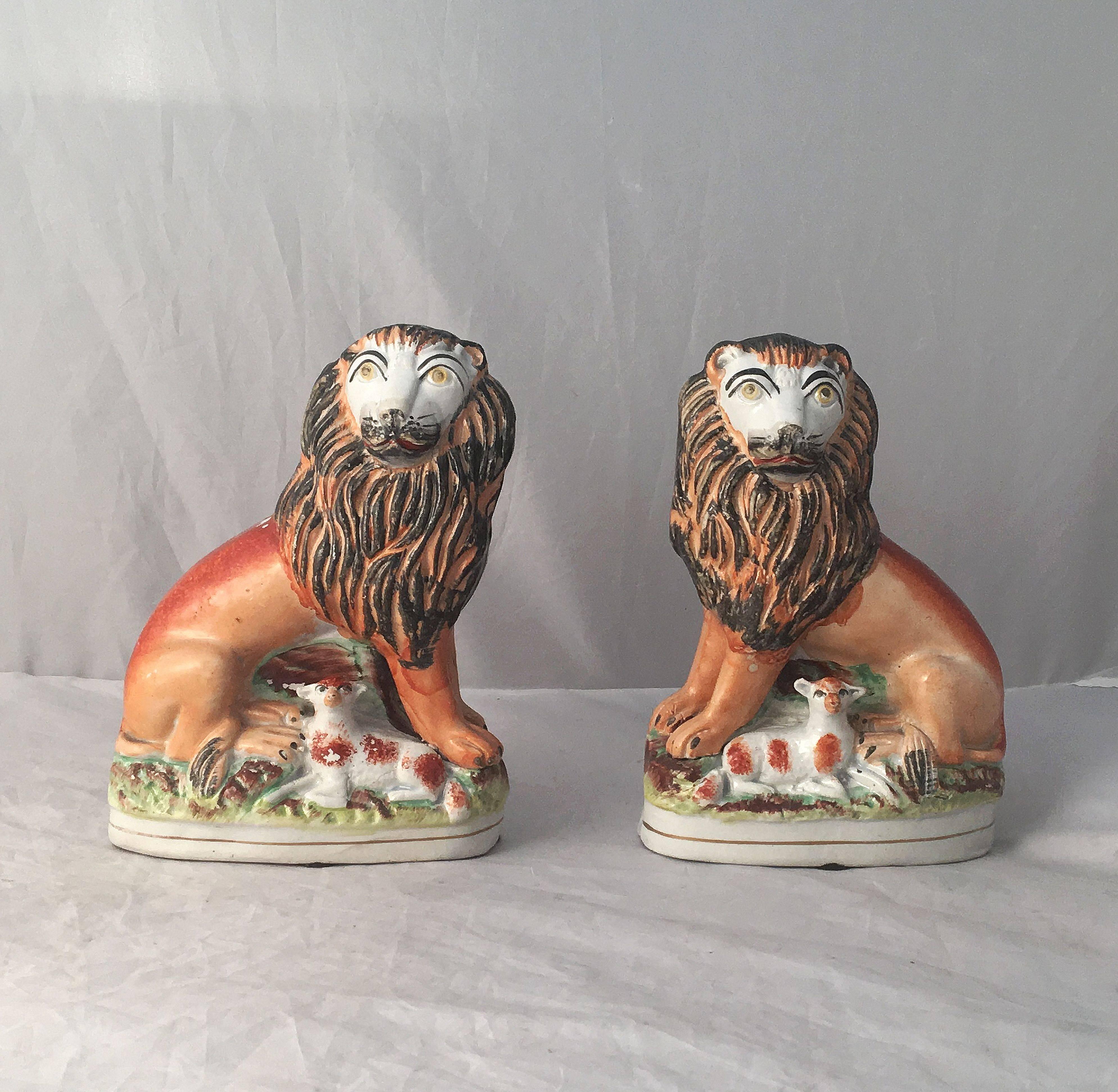 ceramic lions