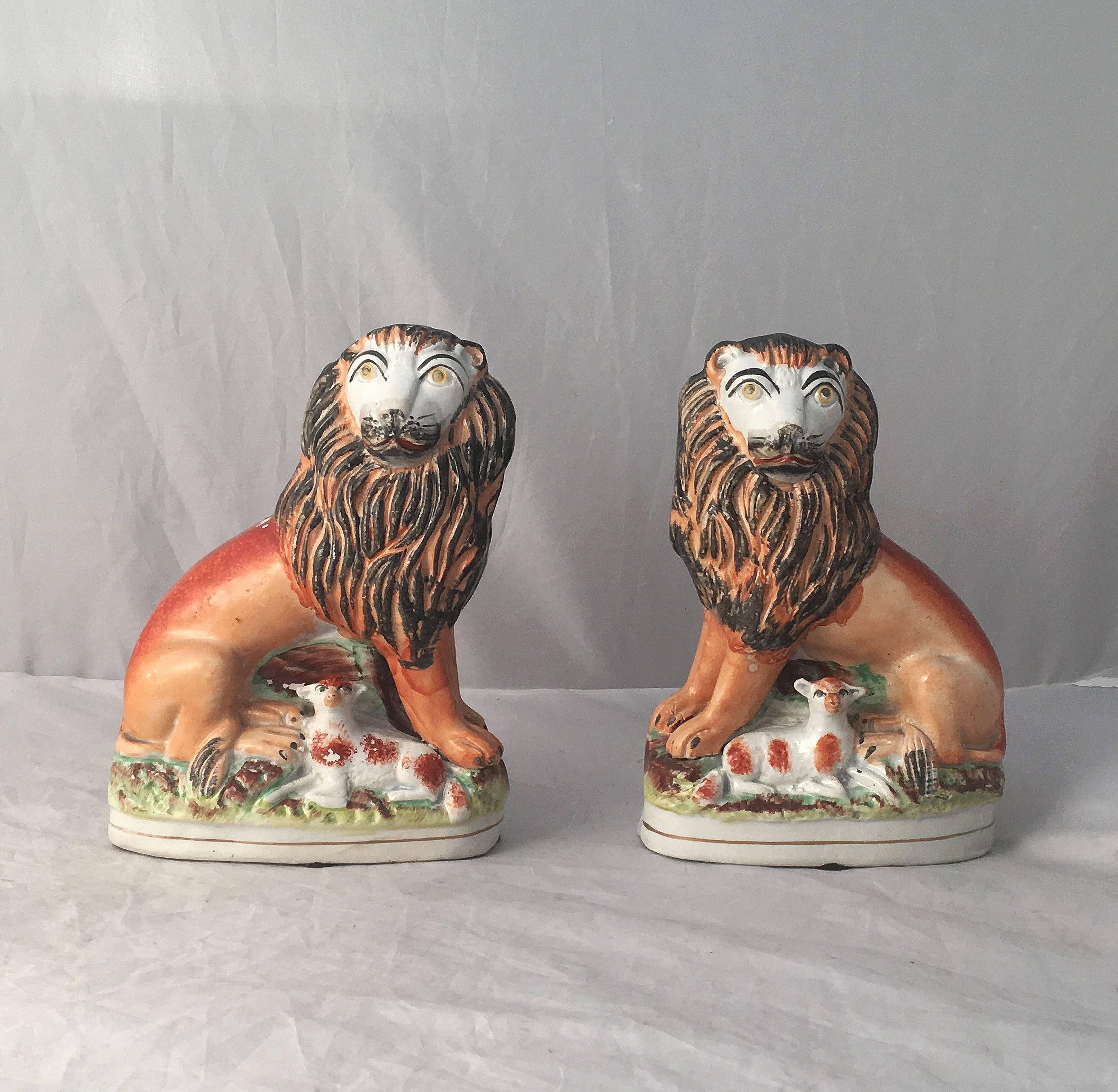 ceramic lions