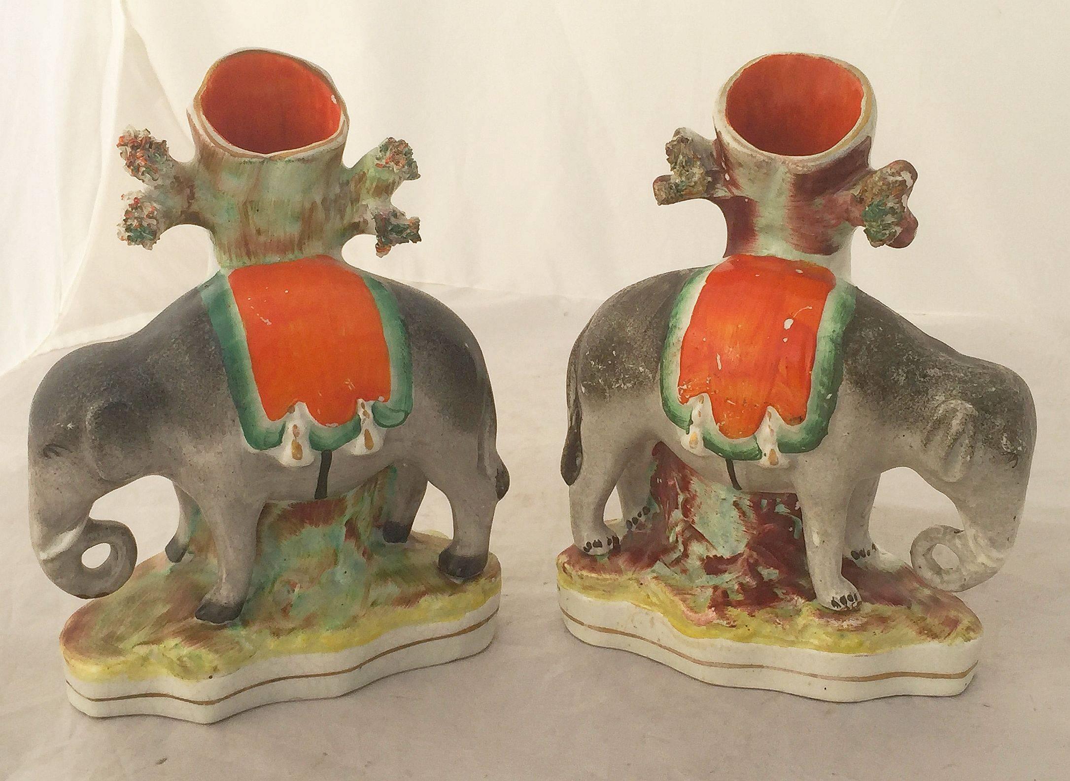 staffordshire pottery elephant