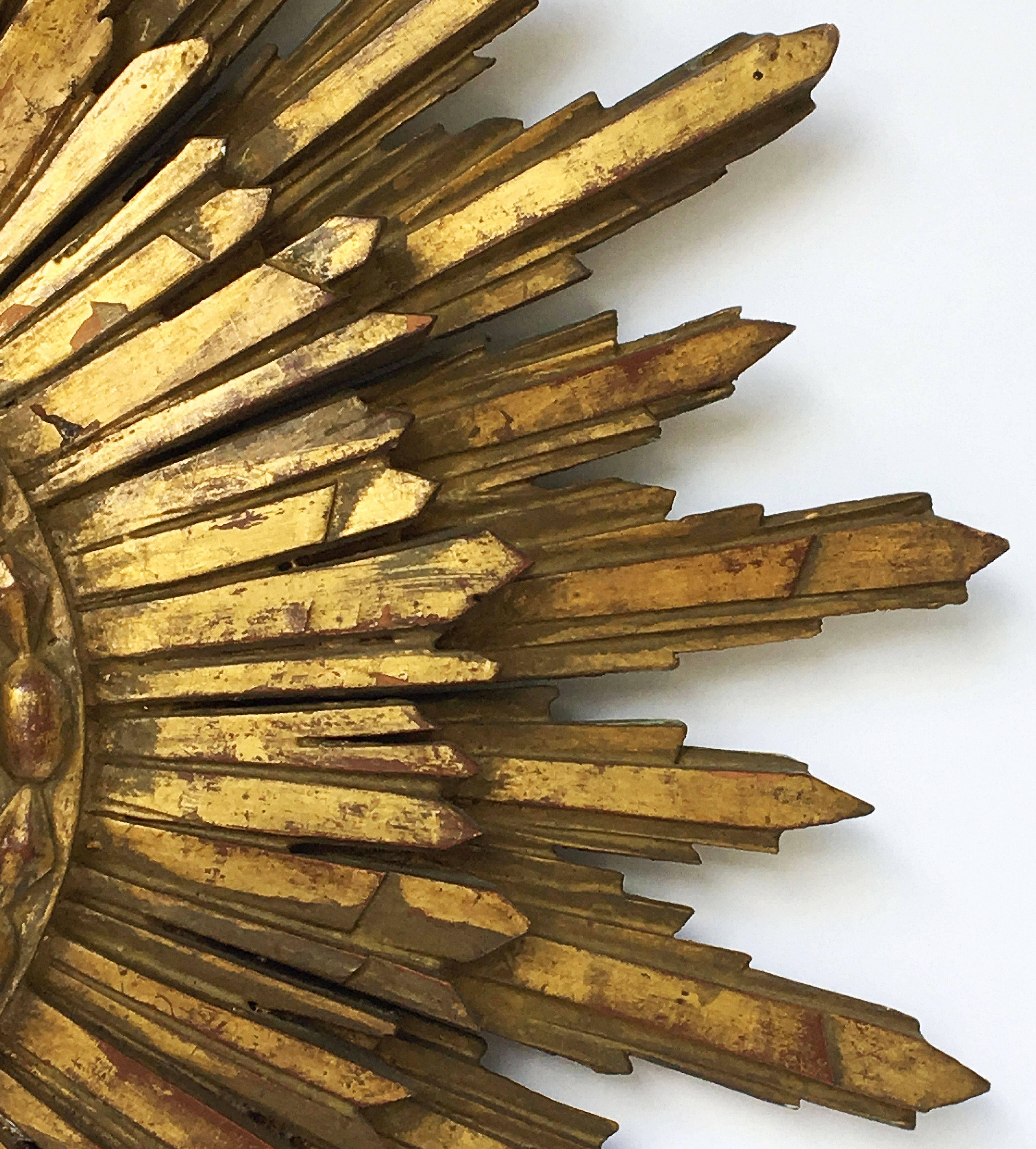 French Gilt Sunburst or Starburst Mirror 2