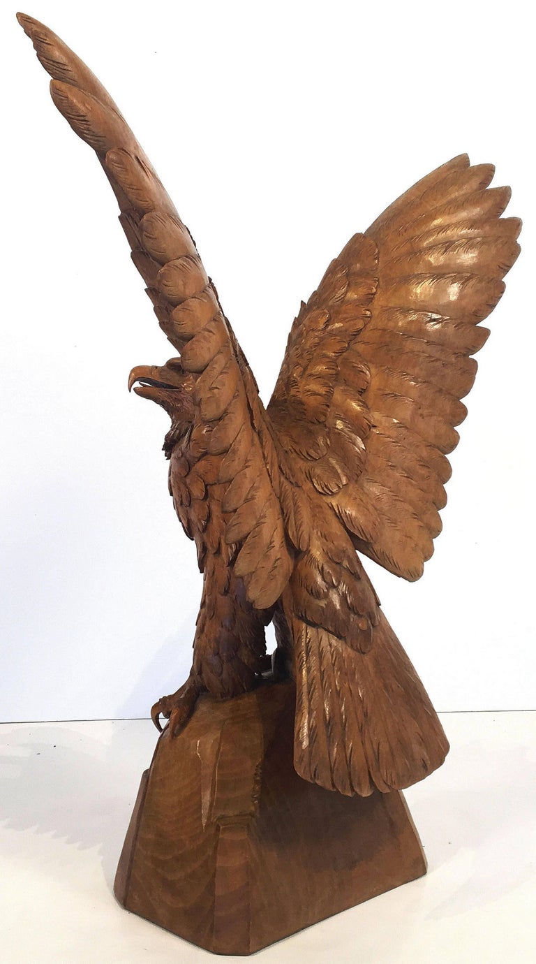 Large Black Forest Eagle of Carved Wood at 1stDibs carved eagle
