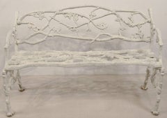 English Garden Bench or Seat of Cast Iron in the Coalbrookdale Style