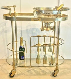 Chariot de bar à champagne Art déco de Pommery