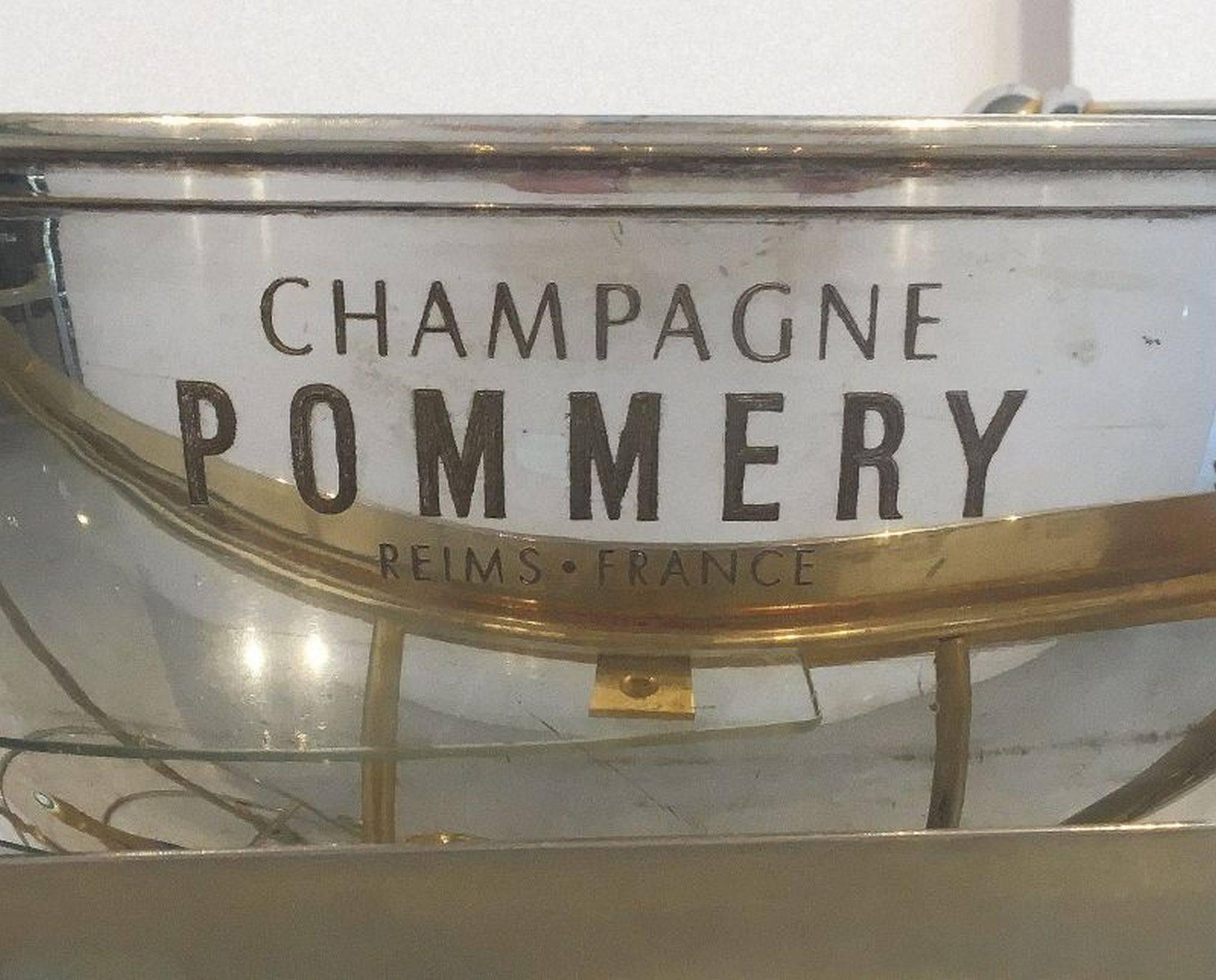 Art Deco Champagne Bar Cart by Pommery In Excellent Condition In Austin, TX