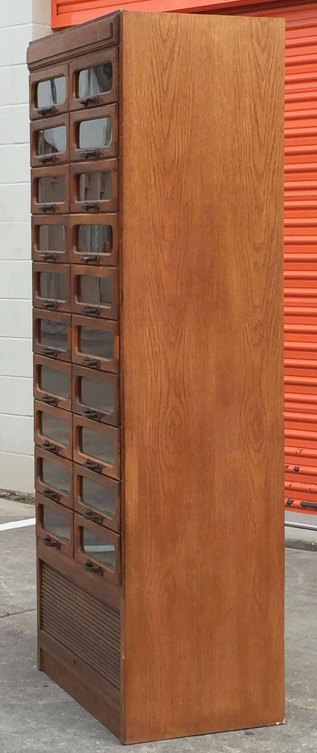 Large English Haberdasher's Cabinet In Good Condition In Austin, TX