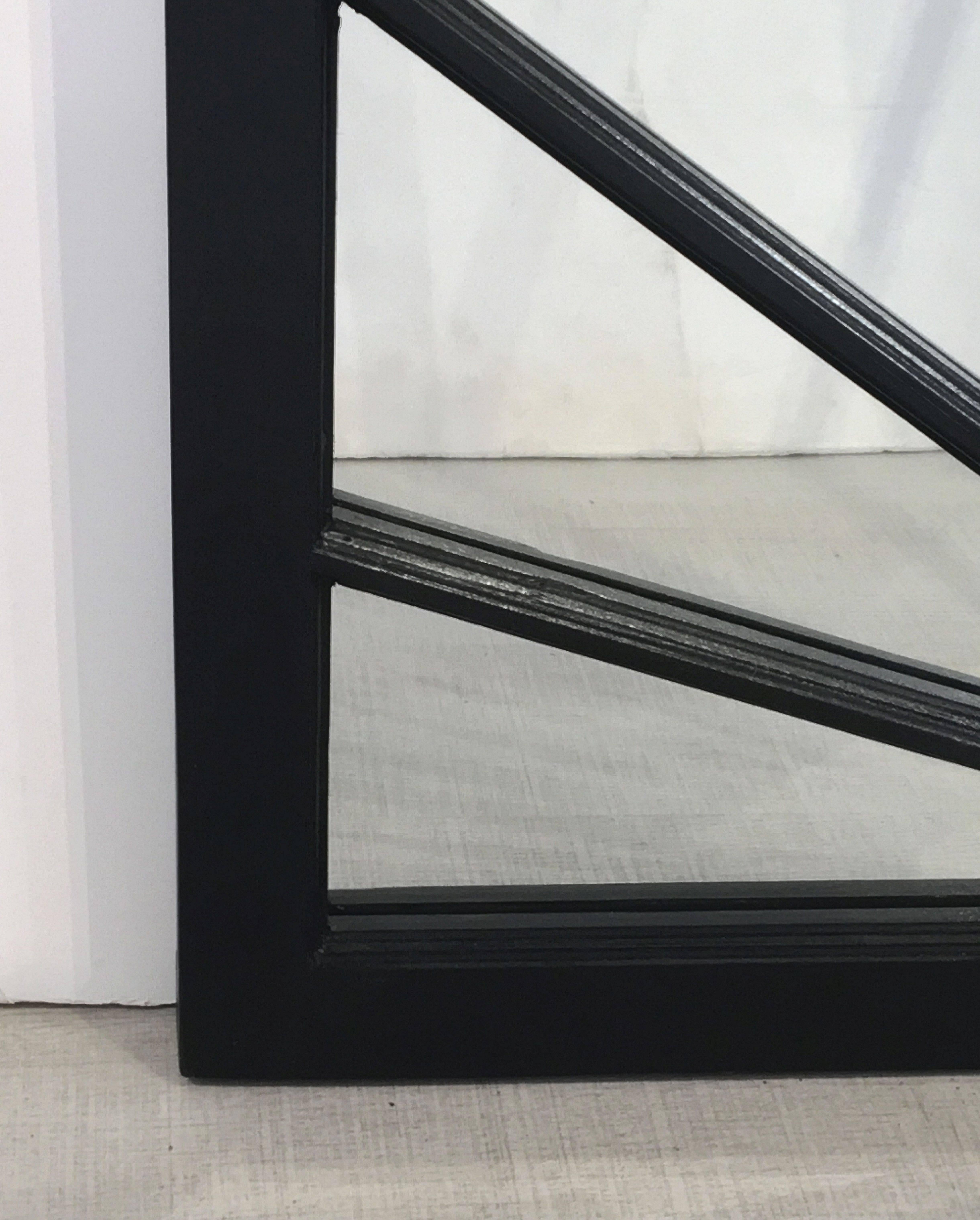 English Rectangular Black Frame Mirrors (H 48 3/4 x W 35 3/4) For Sale 1