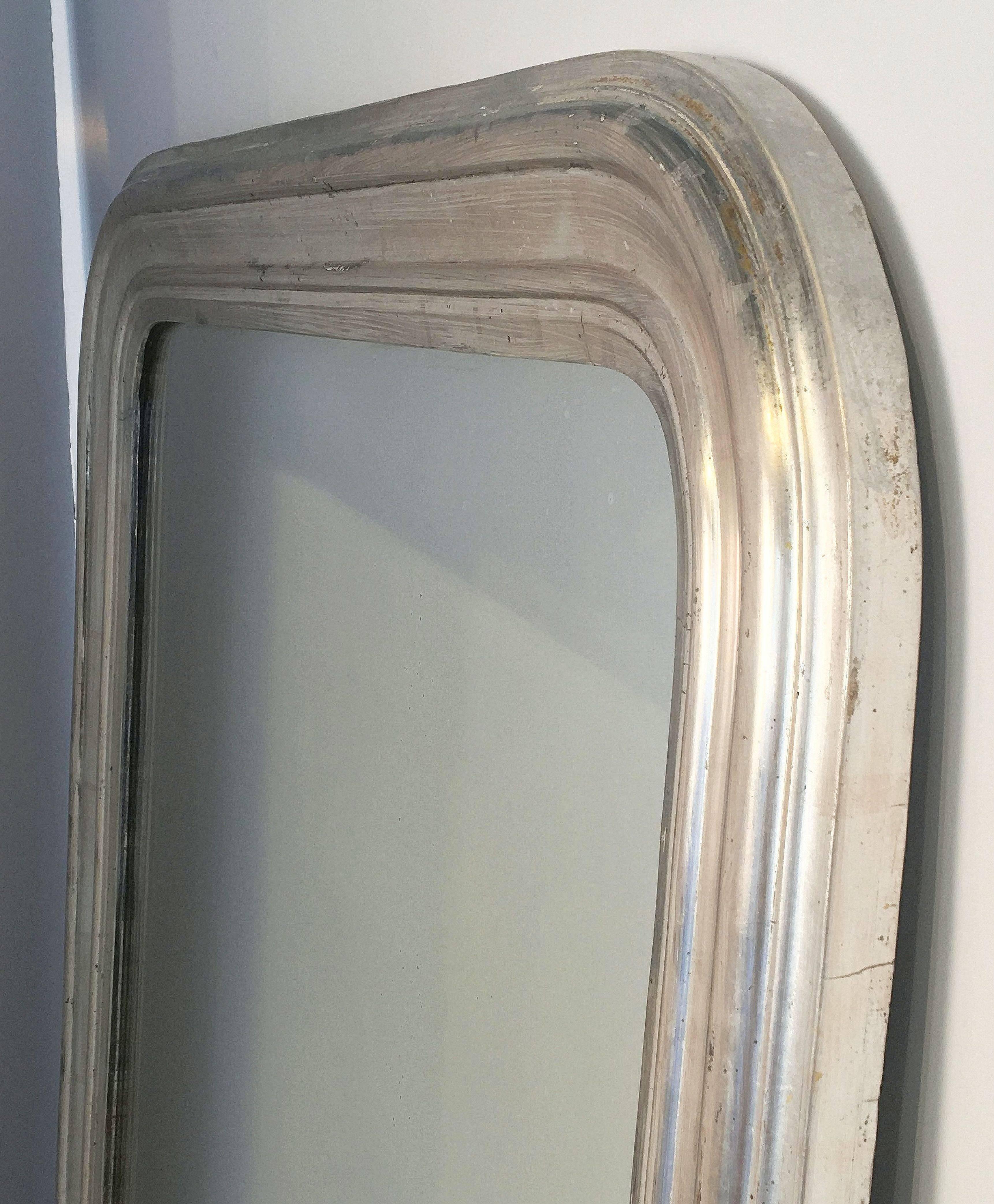 Louis Philippe Silver Gilt Mirror (H 53 1/2 x W 32) 4