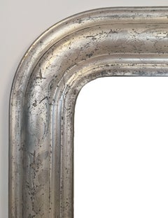 Louis Philippe Silver Gilt Mirror (H 42 1/2 x W 27)