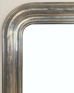 Louis Philippe Silver Gilt Mirror (H 46 x W 30 1/2)