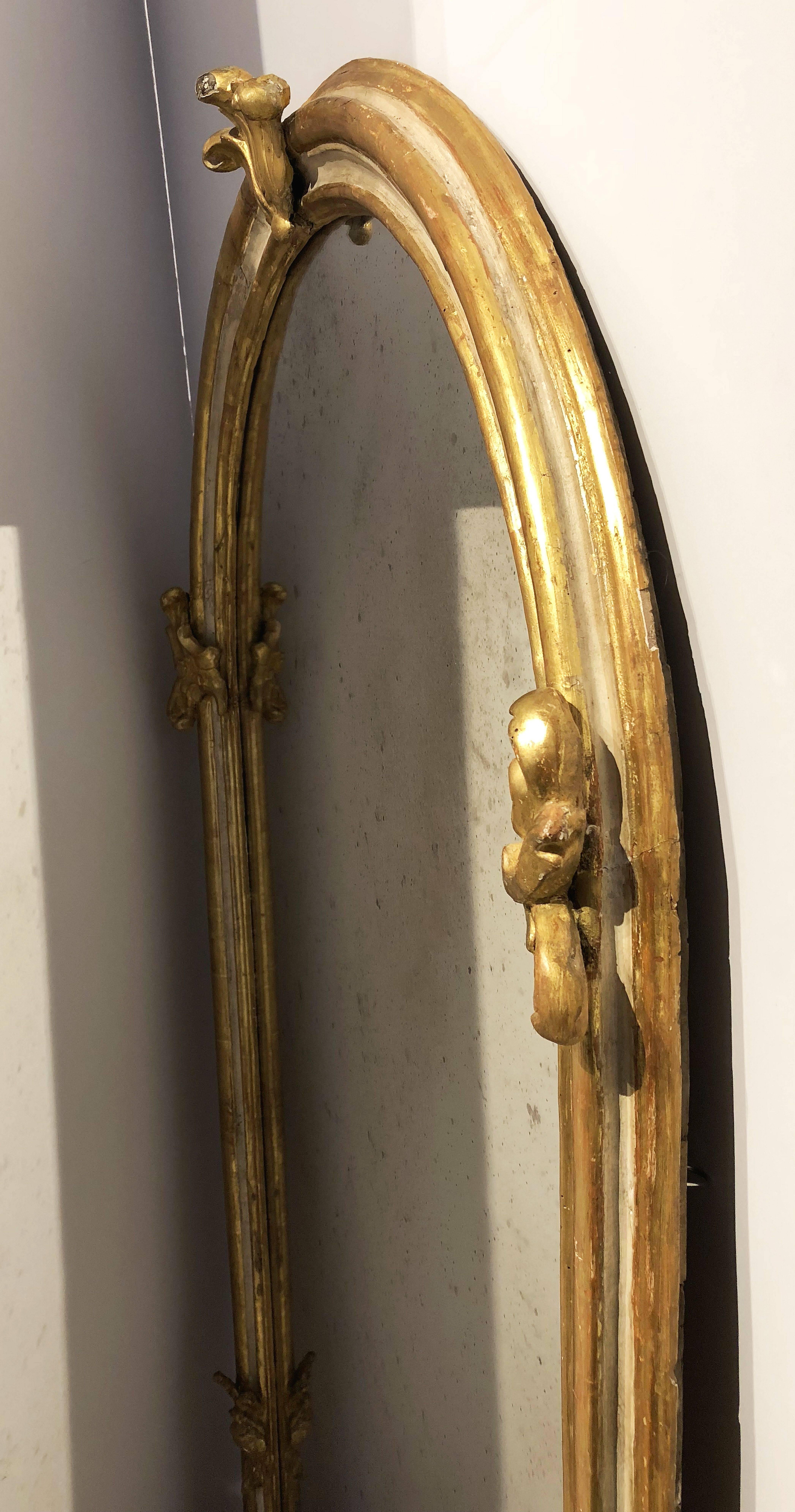 Large Italian Gilt Hall Mirror (H 65 x W 37) 3