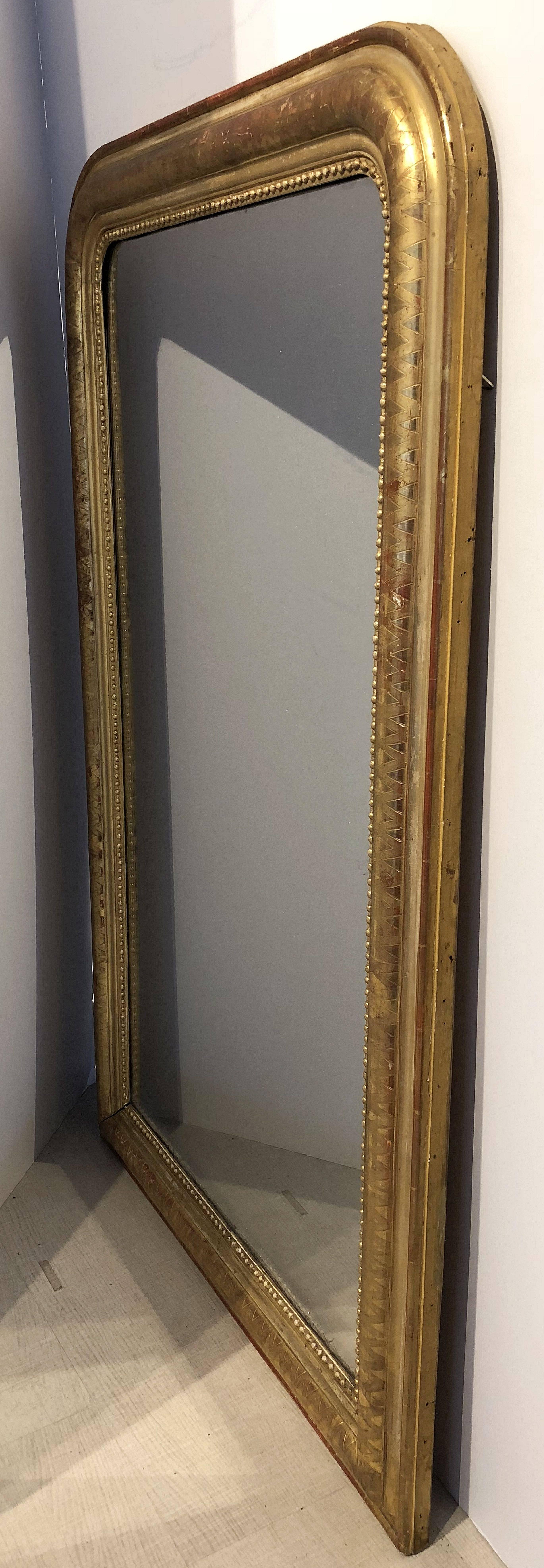 Louis Philippe Gilt Arch Top Mirror (H 56 x W 35) 1