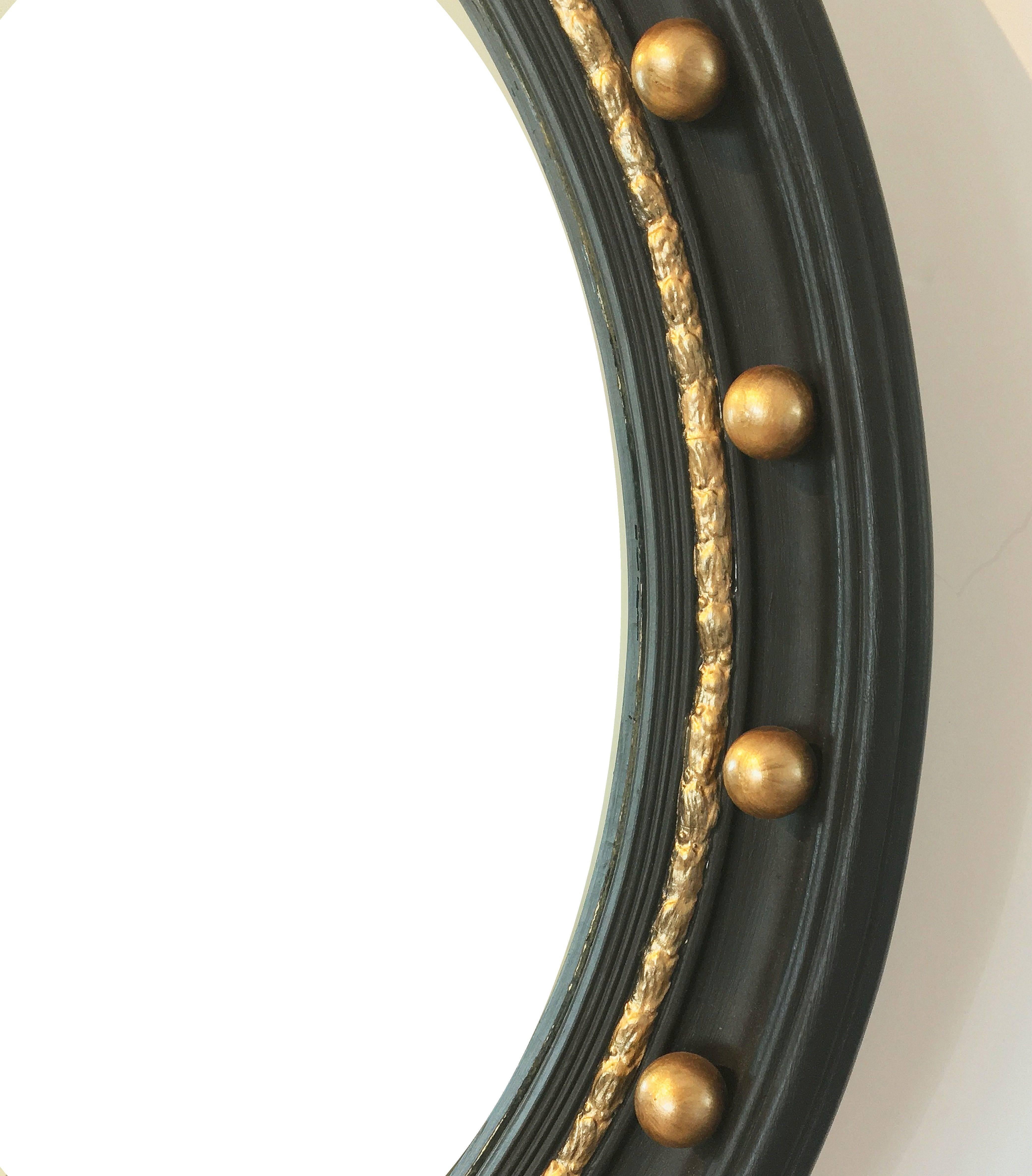 black round convex mirror