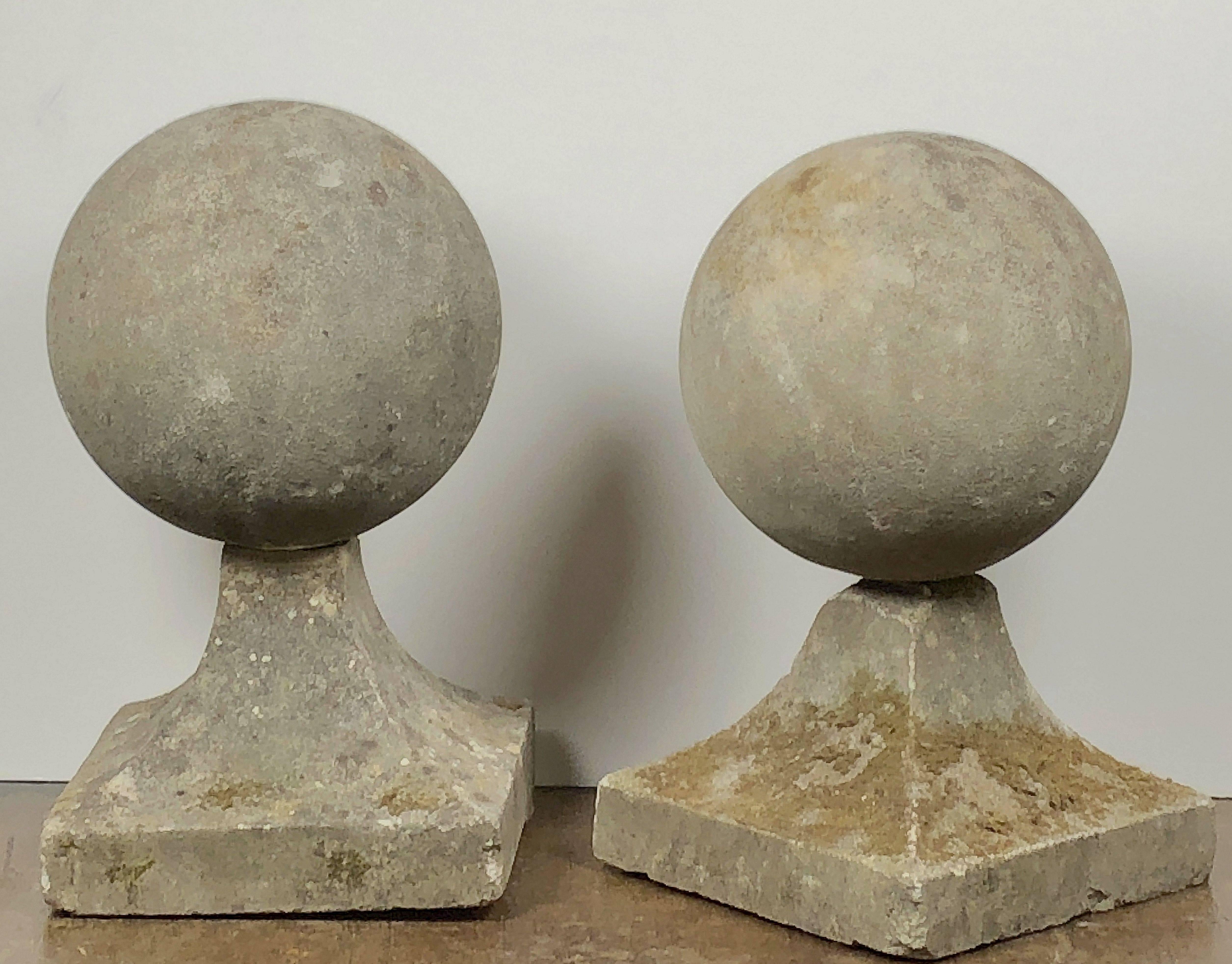 20th Century English Garden Stone Coping Balls 'Individually Priced'