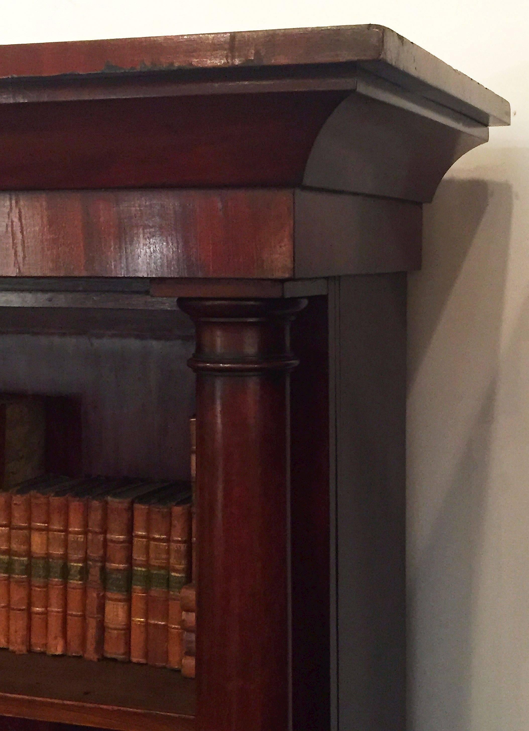 Large English Open Bookcase of Mahogany with Turned Columns 4