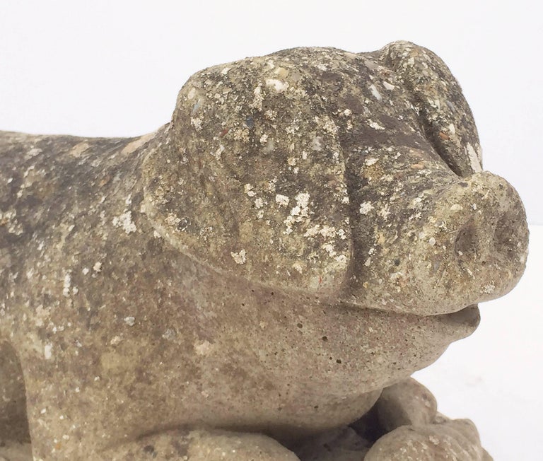 English Garden Stone Pig at 1stDibs