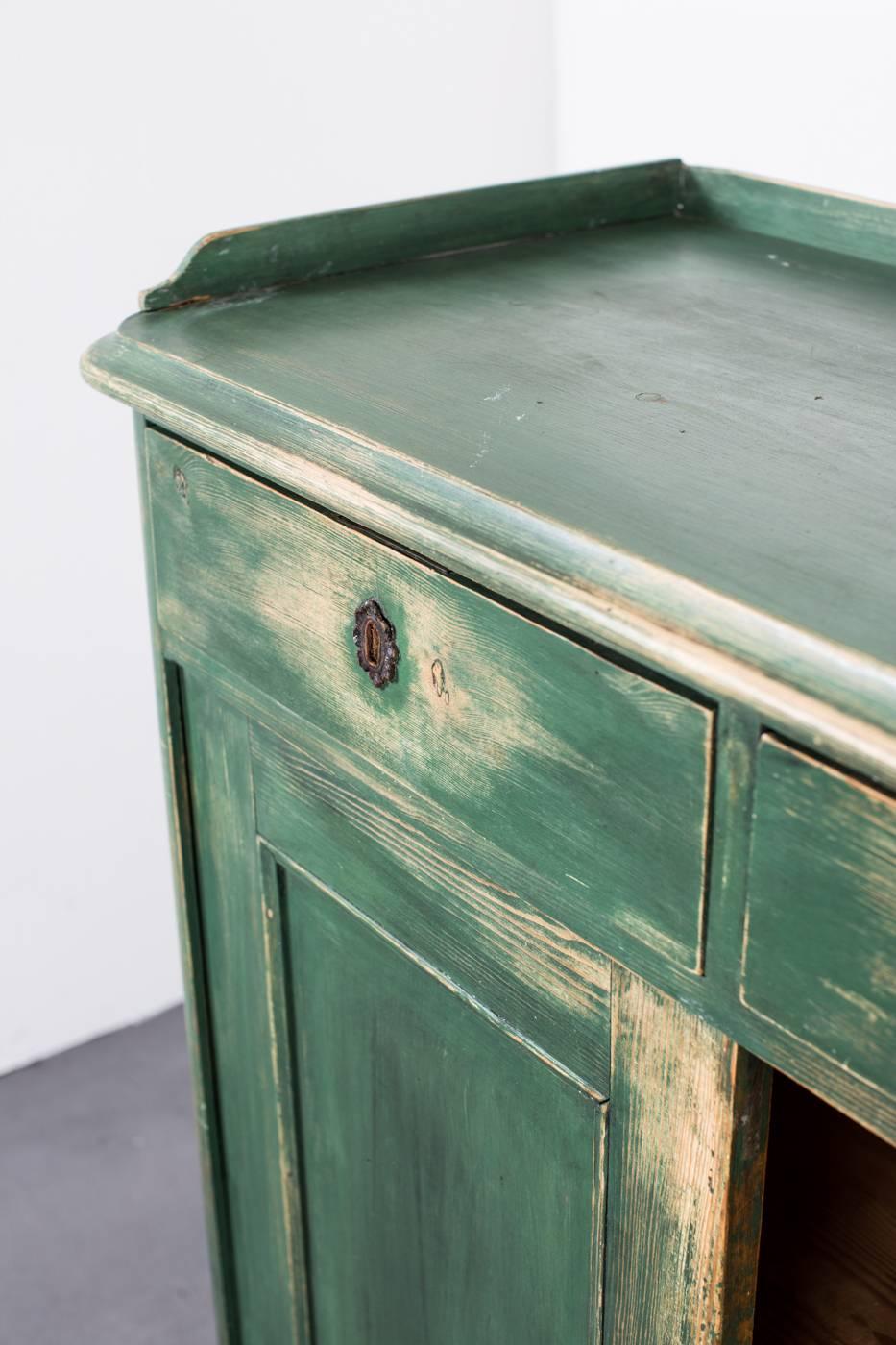 Pine Sideboard Painted 19th Century, Sweden