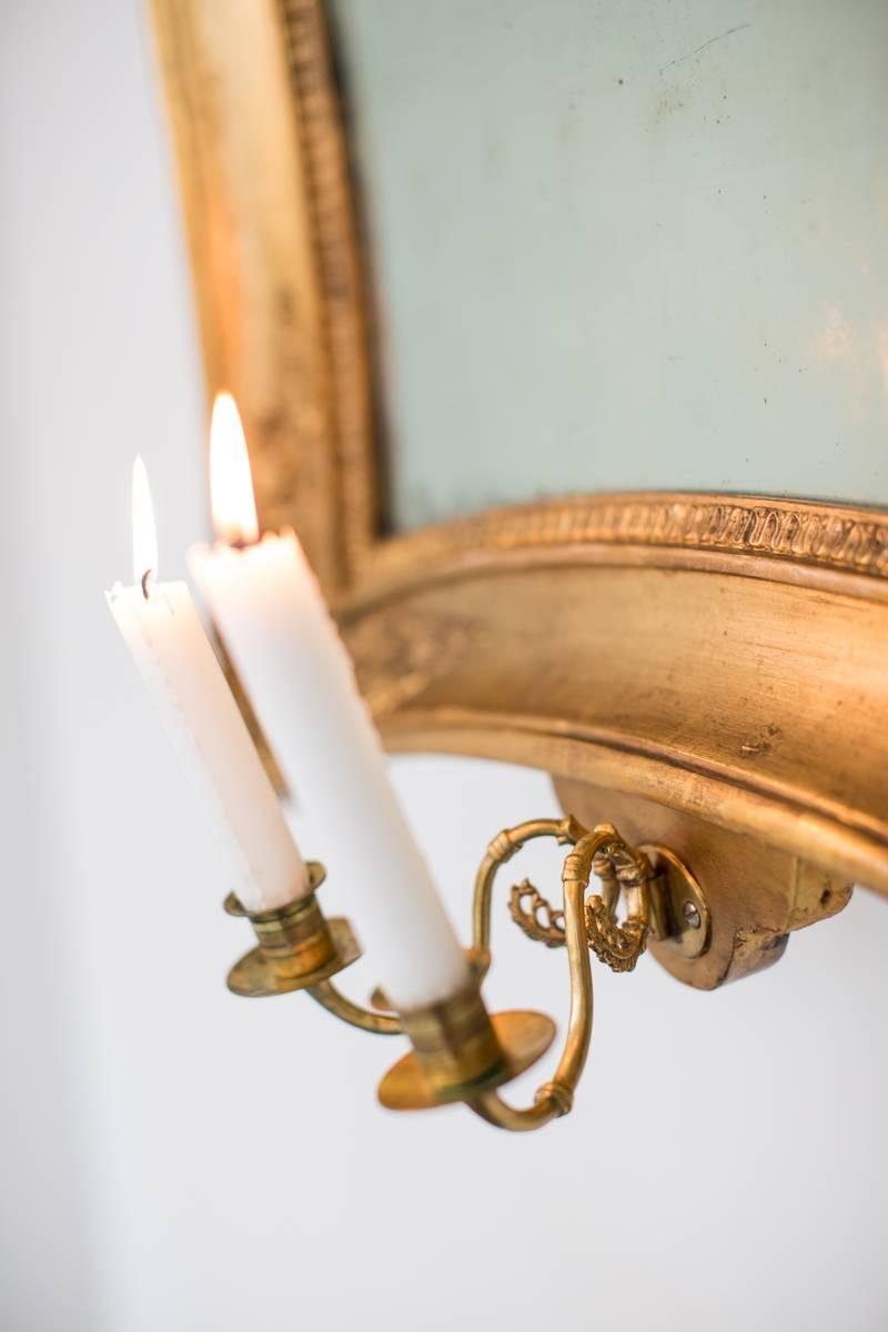 Mid-19th Century Later Empire Mirrored Wall Sconce