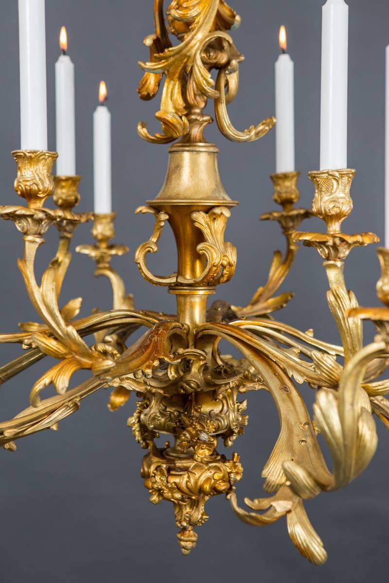 Chandelier French Large Brass 19th Century, France 4