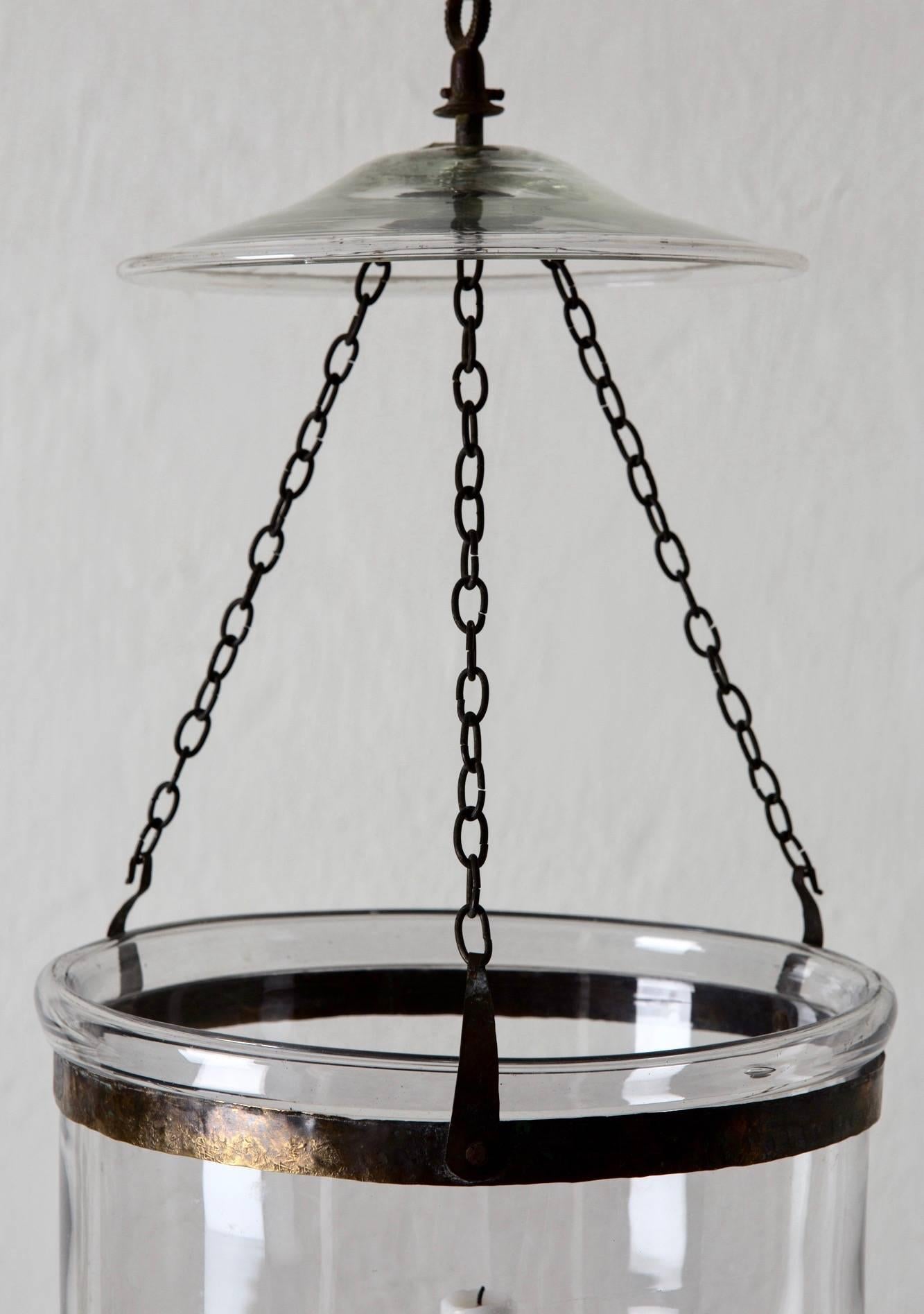 British Colonial Lantern English Glass 19th Century Metal England