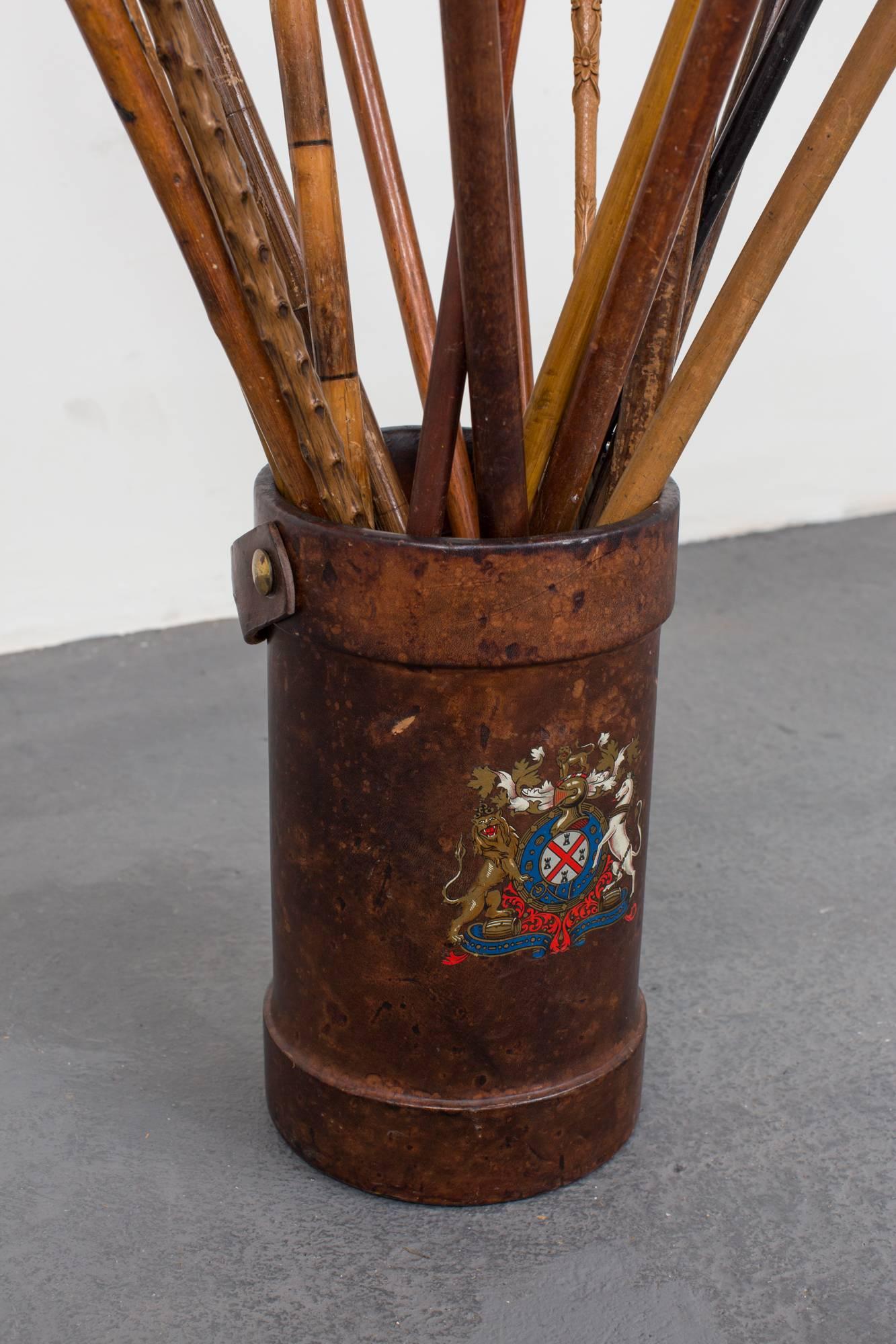 English Fire Bucket 19th Century Leather England