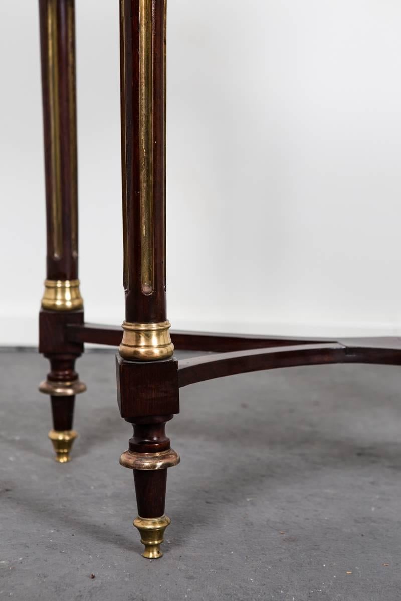 Table Side French Late 18th Century Directoire Mahogany Marble France  In Good Condition In New York, NY