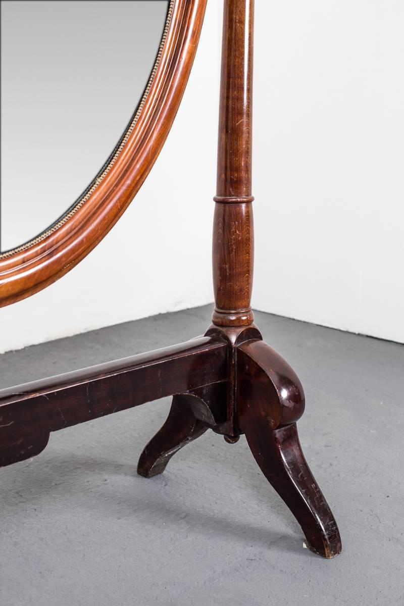 Swedish Mirror Standing Mahogany Early 19th Century