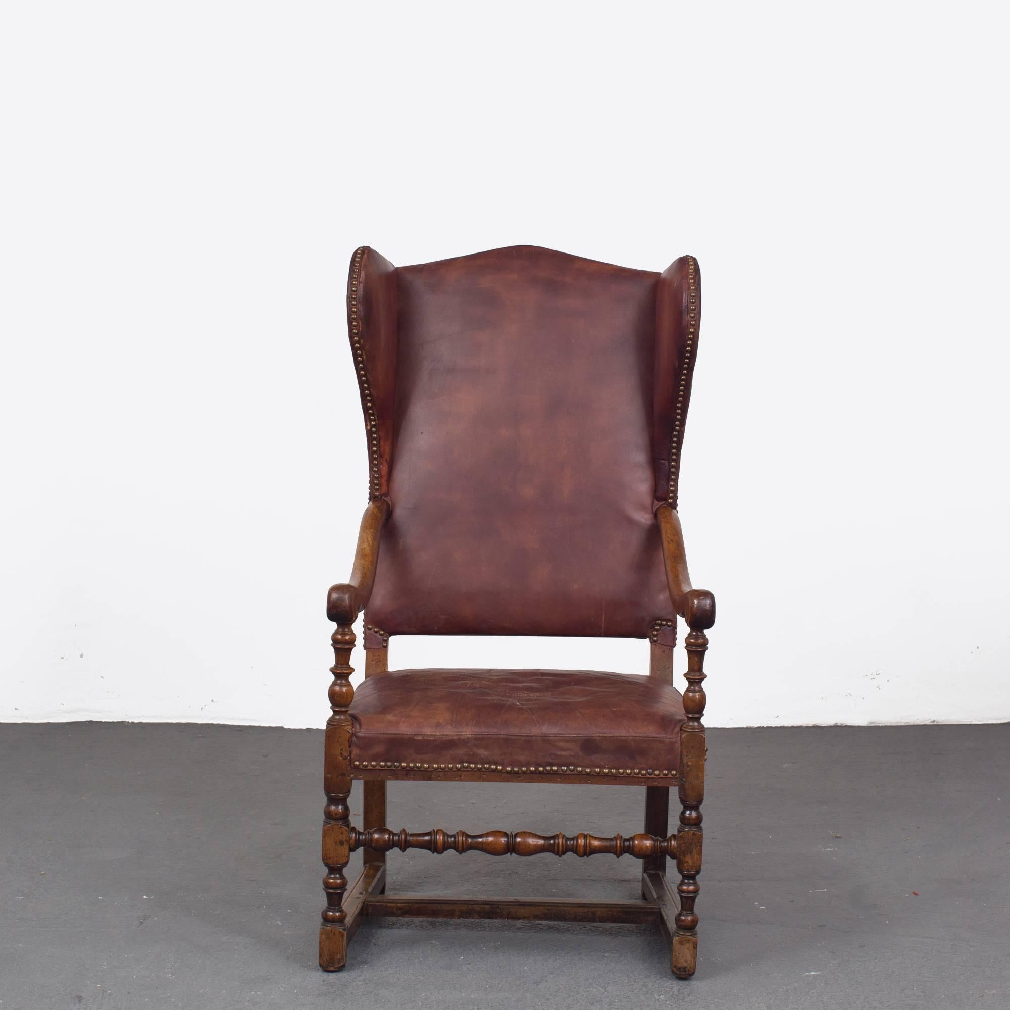 Chair Wingback Swedish Baroque Period Sweden 4