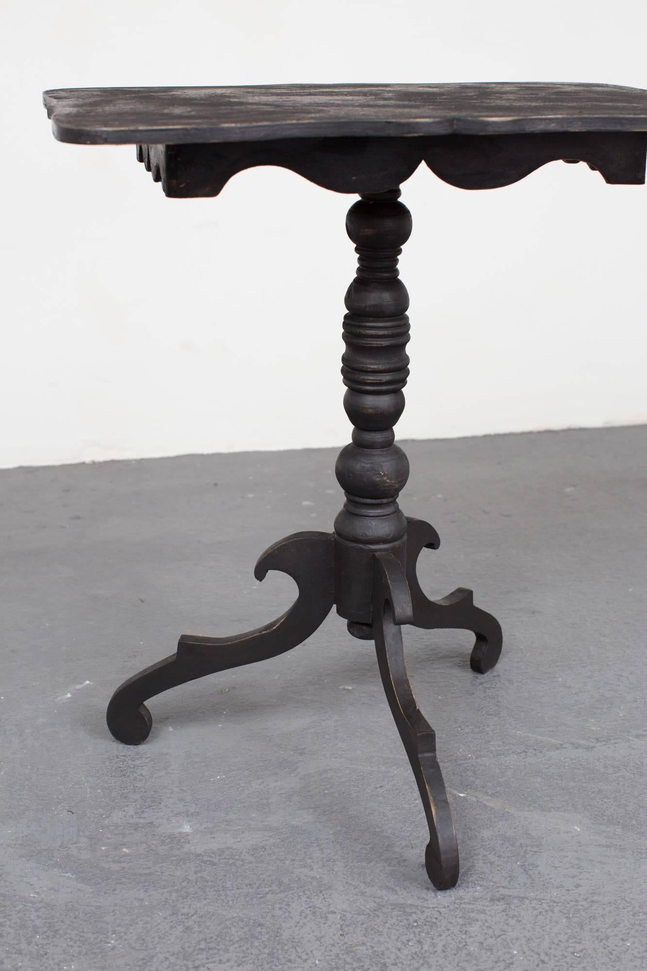 Swedish Side Table Black, 1880s, Sweden