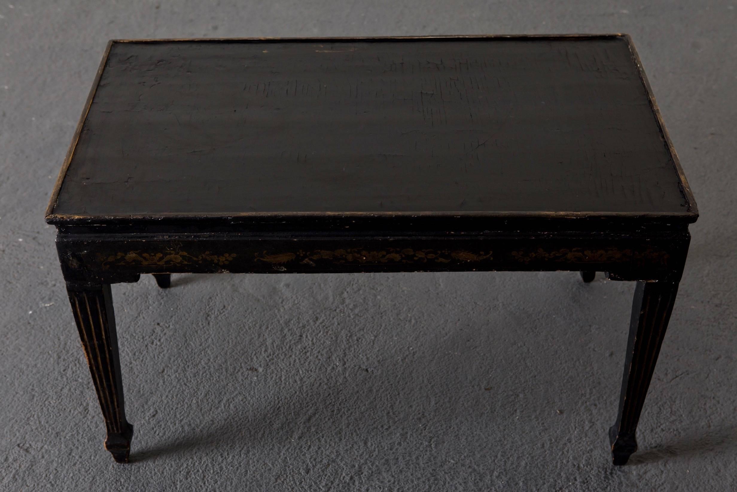 Coffee Swedish Gustavian 18th Century Black a La Chinoiserie Sweden 1