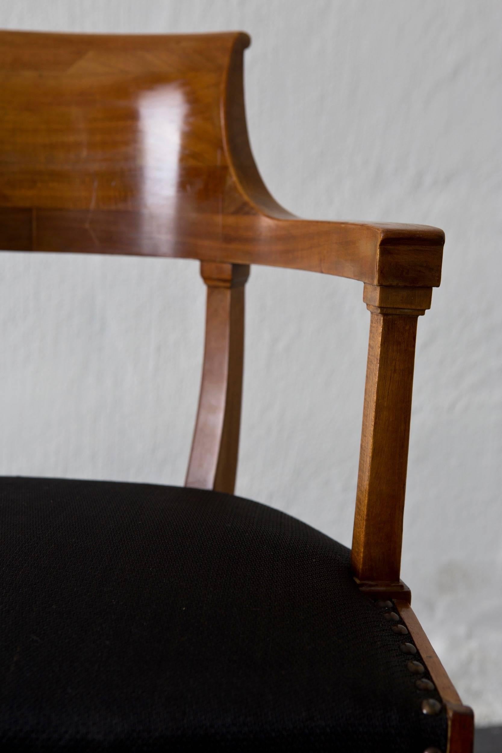 Desk Chair Swedish, 19th Century Neoclassical 1