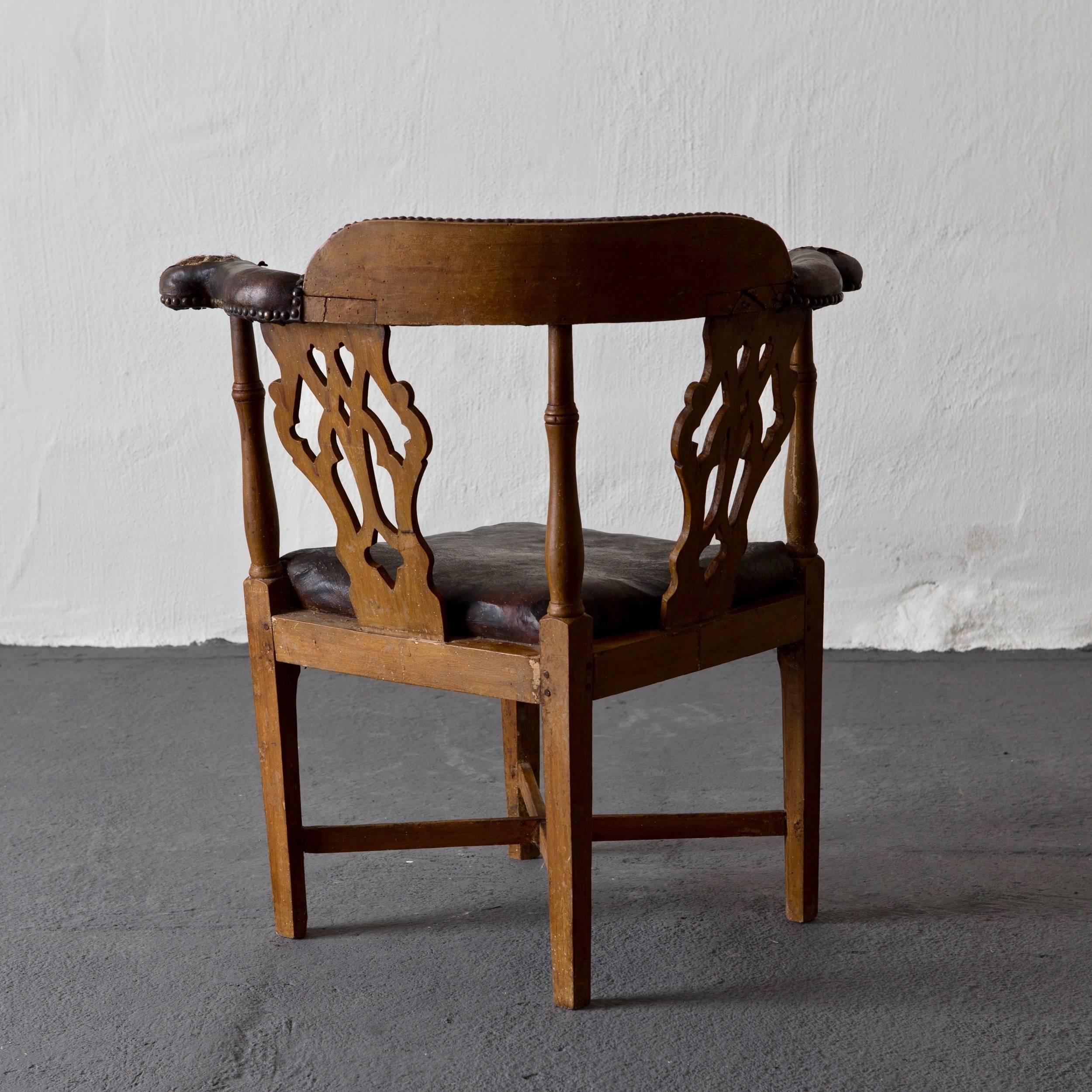 rustic corner chair