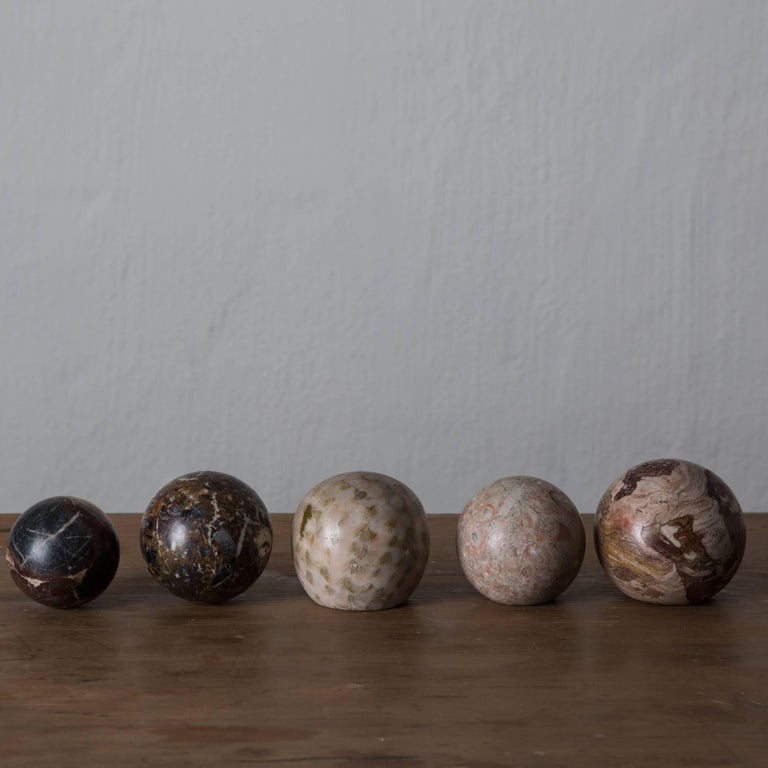 Stone and Marble Paperweights Five Pieces For Sale at 1stdibs