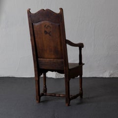 Armchair Baroque 18th Century Oak Southern Europe