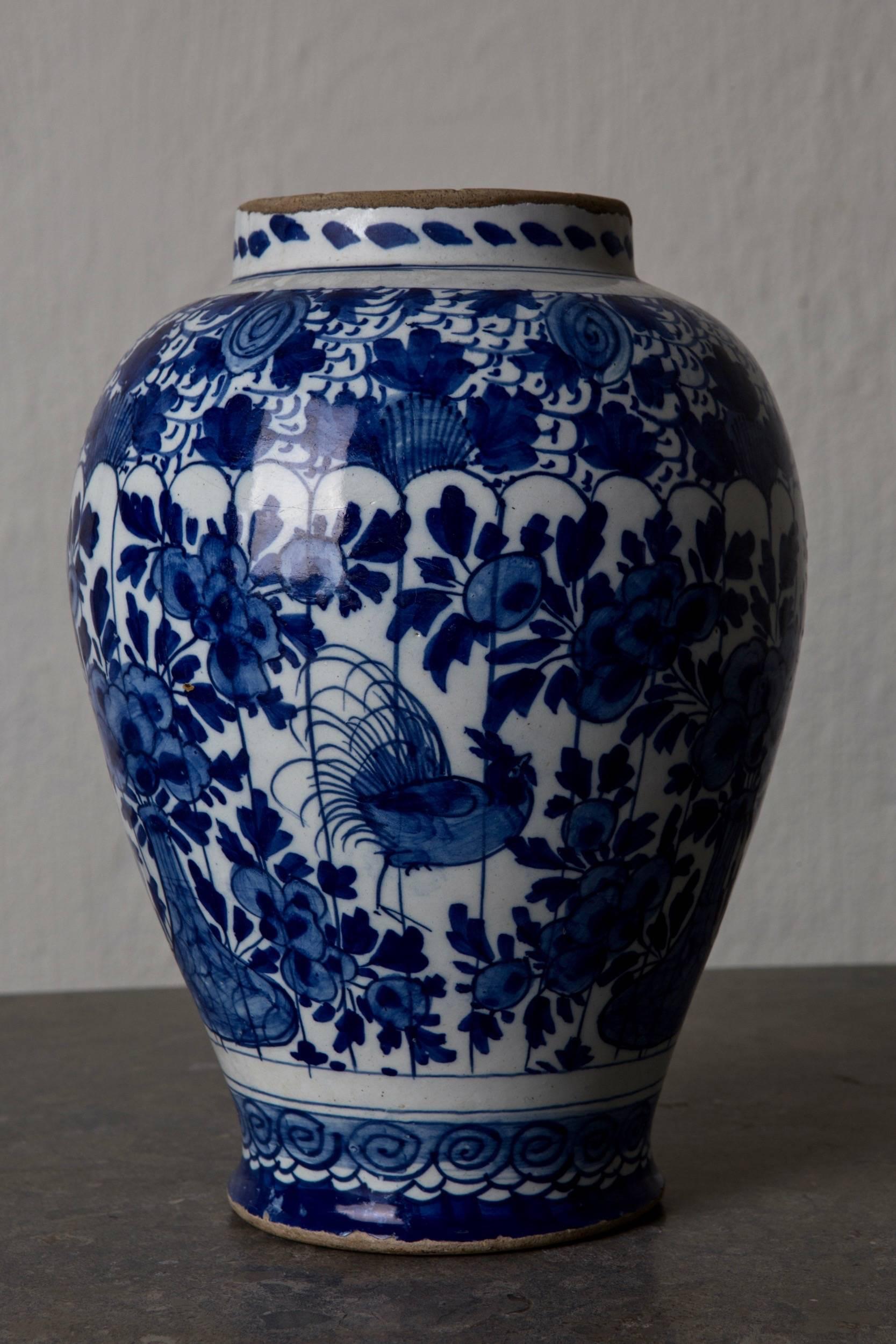 delft blue urn