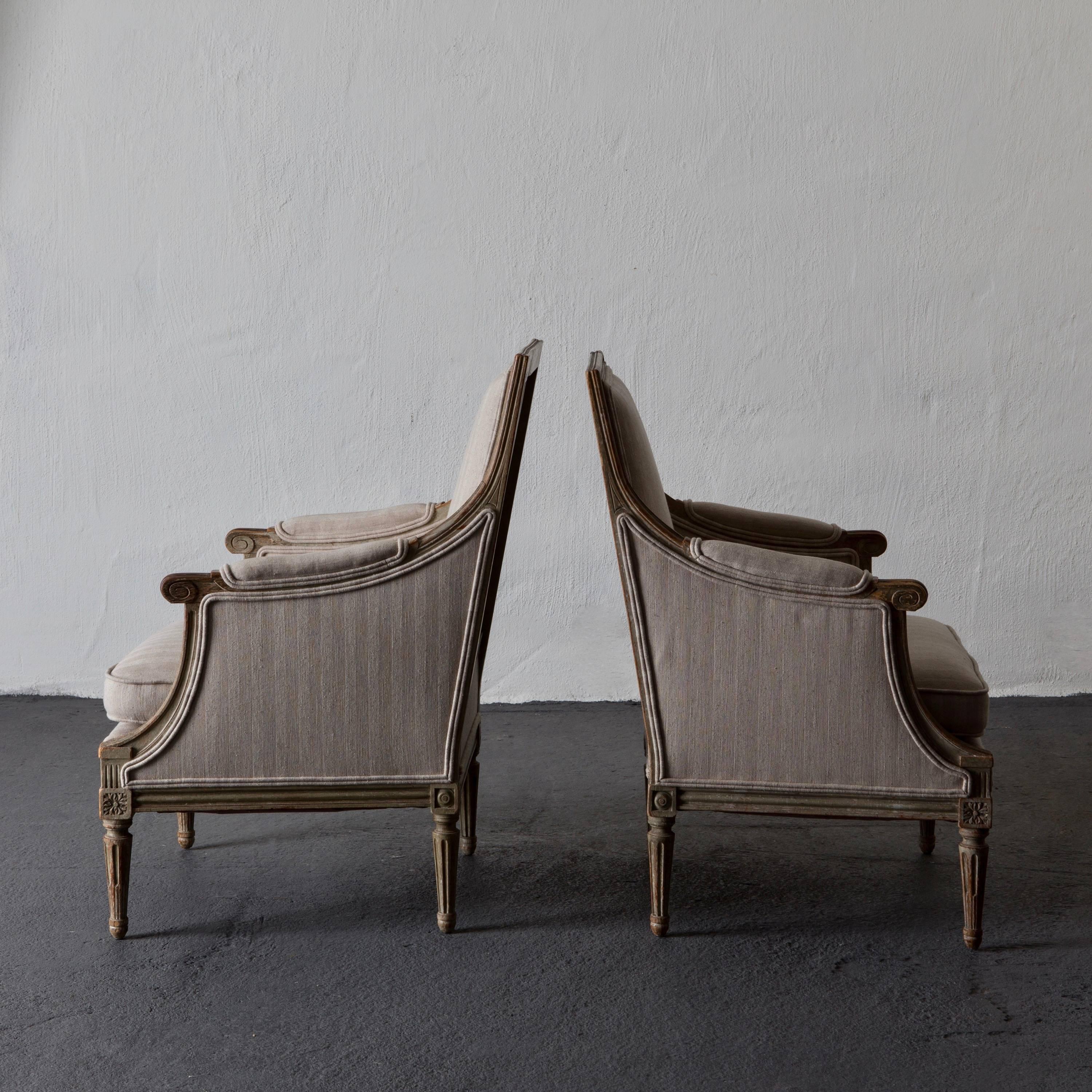 Chairs Lounge Chairs Bergeres French, Louis XVI, 19th Century, France 4