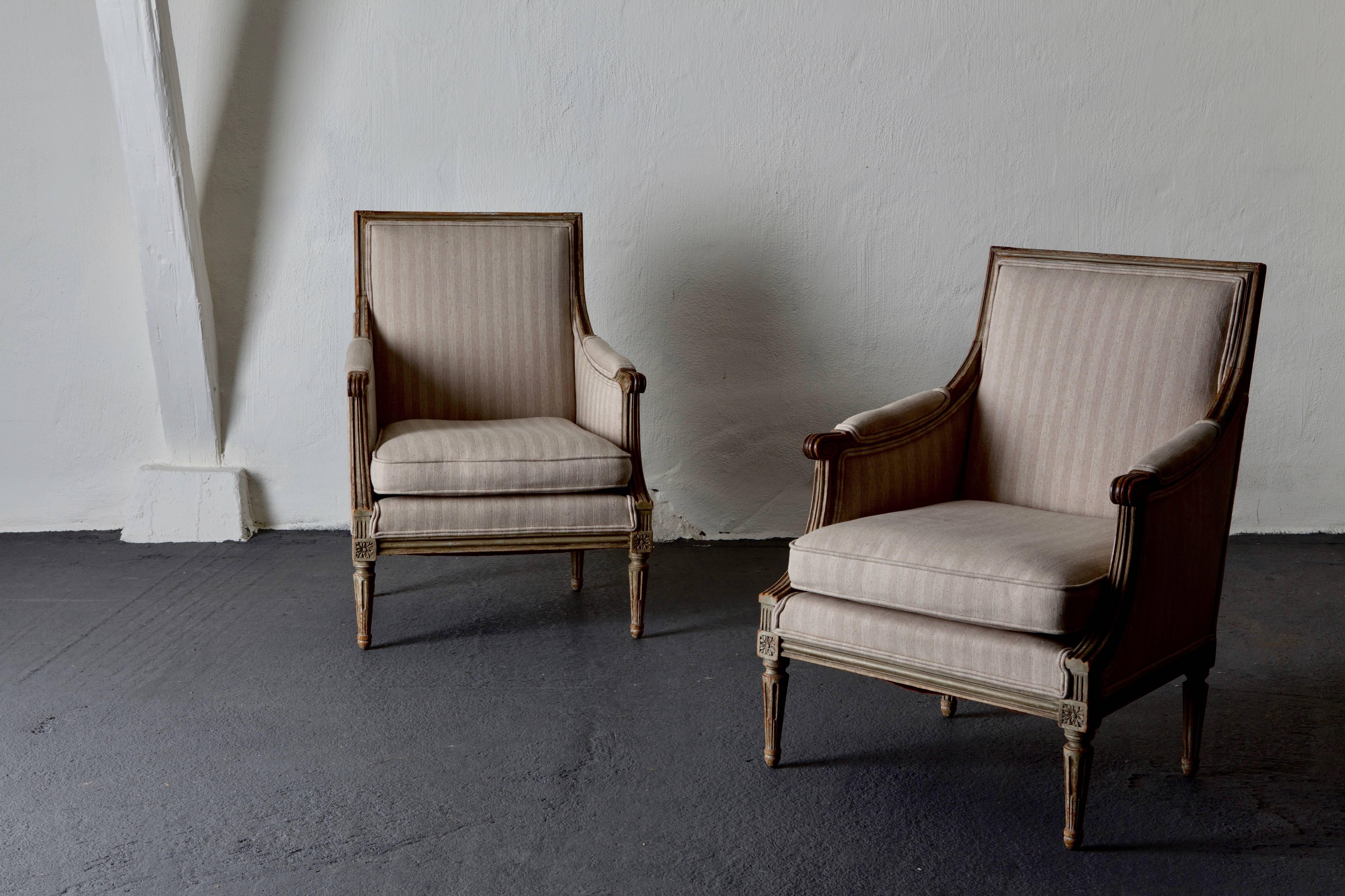 Chairs Lounge Chairs Bergeres French, Louis XVI, 19th Century, France 7