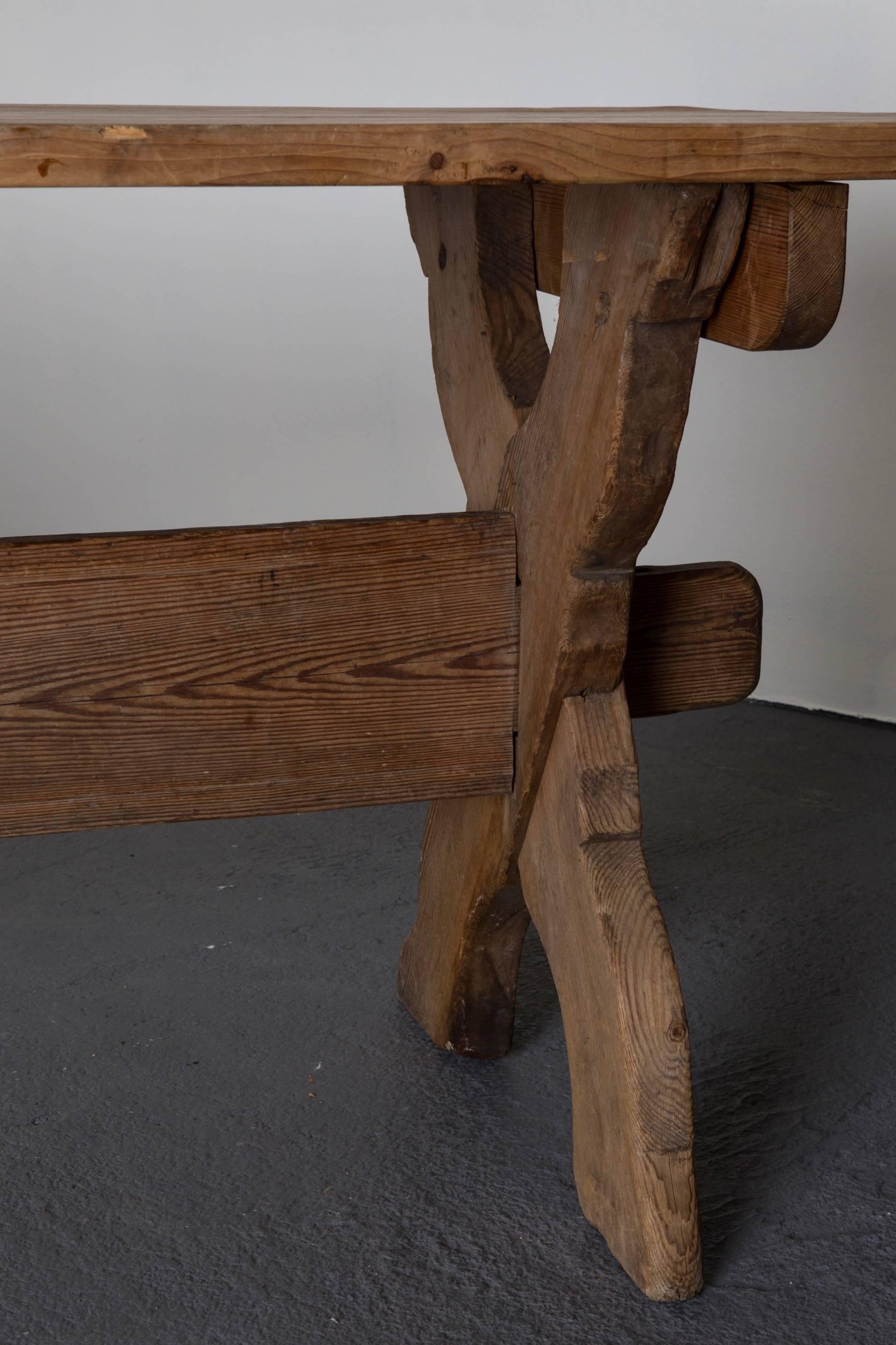 Table Trestle Swedish, 19th Century, Sweden In Good Condition In New York, NY