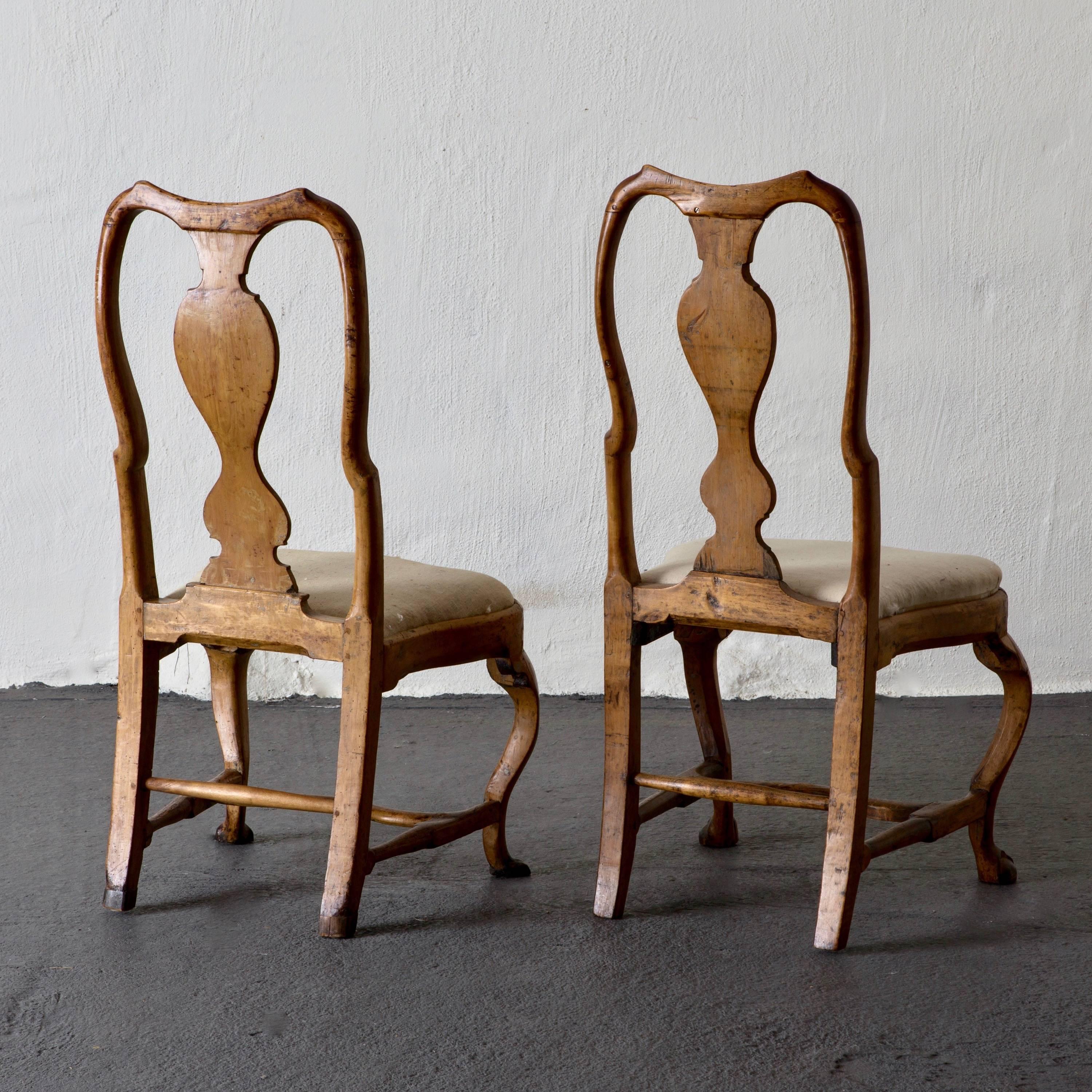 Chairs Pair of Swedish Rococo Period 18th Century, Sweden 2