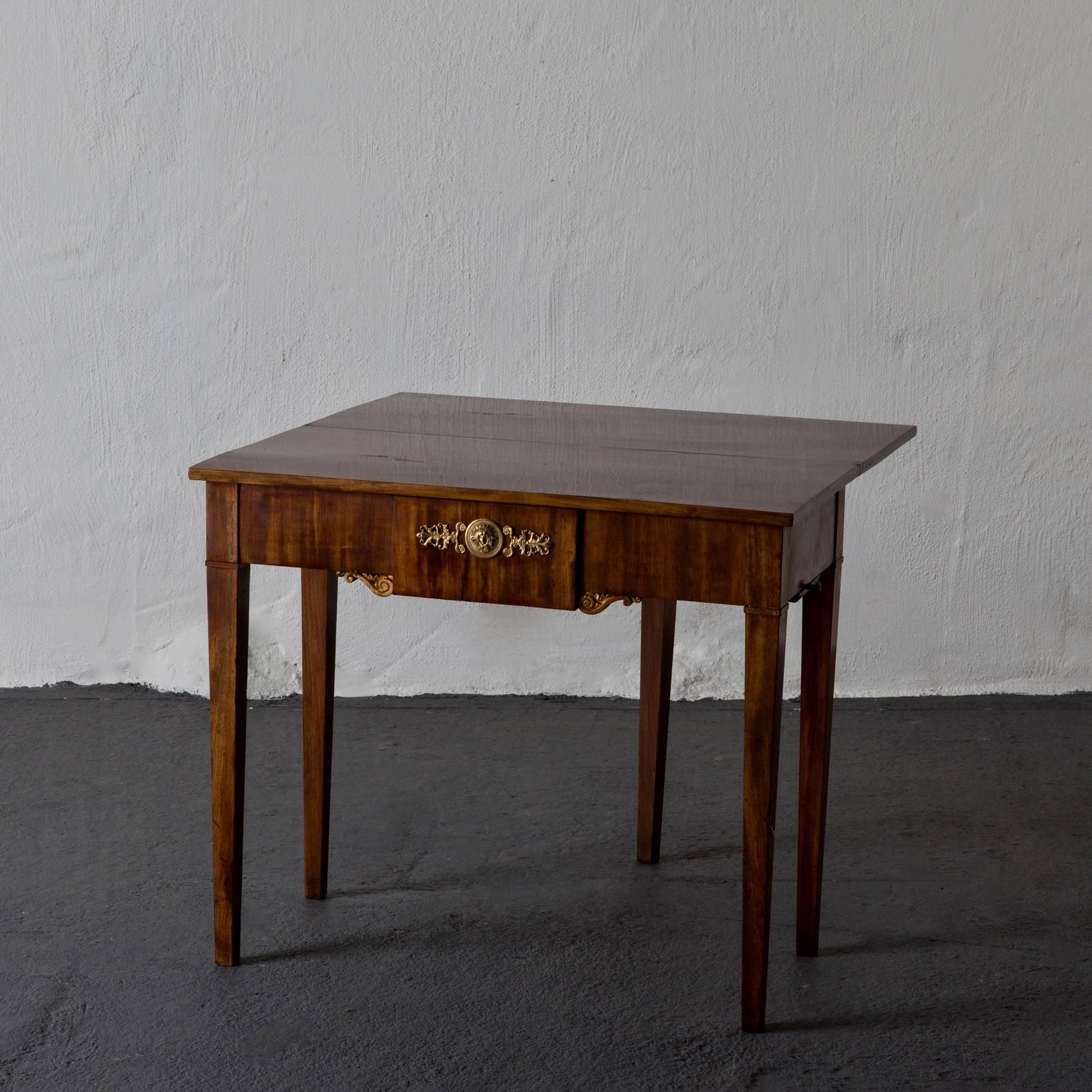 Empire Table Game Table Swedish Karl Johan, 19th Century,  Light Mahogany Sweden For Sale