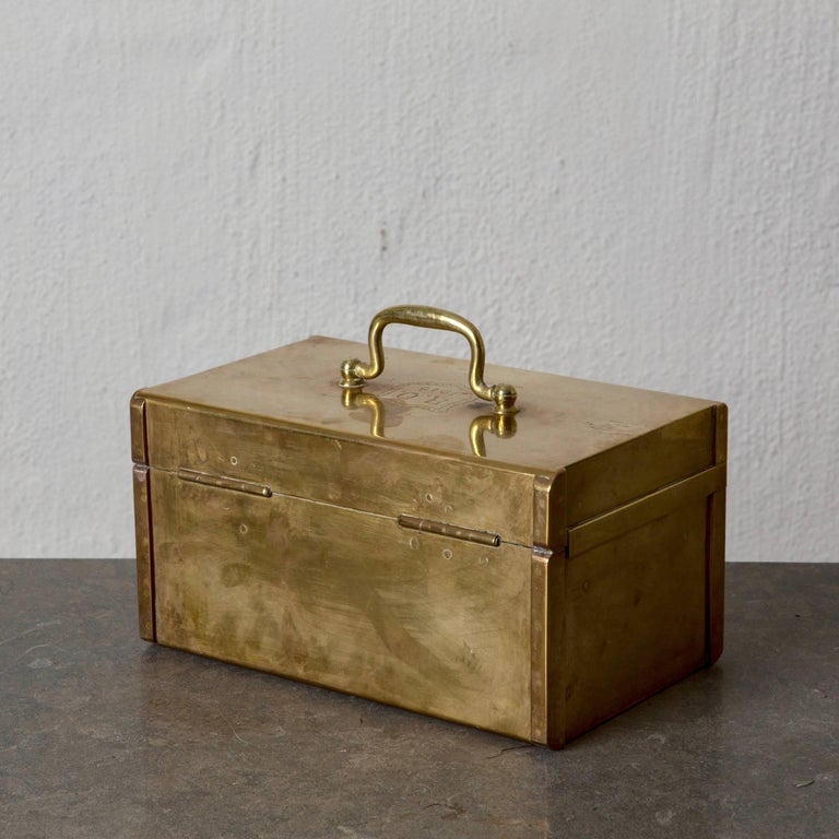 Box Decorative Brass Swedish, 20th Century, Sweden For Sale at 1stDibs