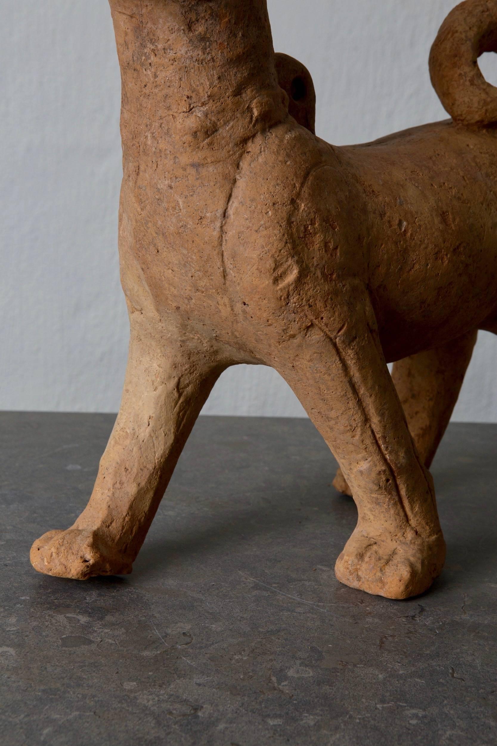 Unglazed Sculpture Dog Sichuan Pottery Han Dynasty Period China For Sale