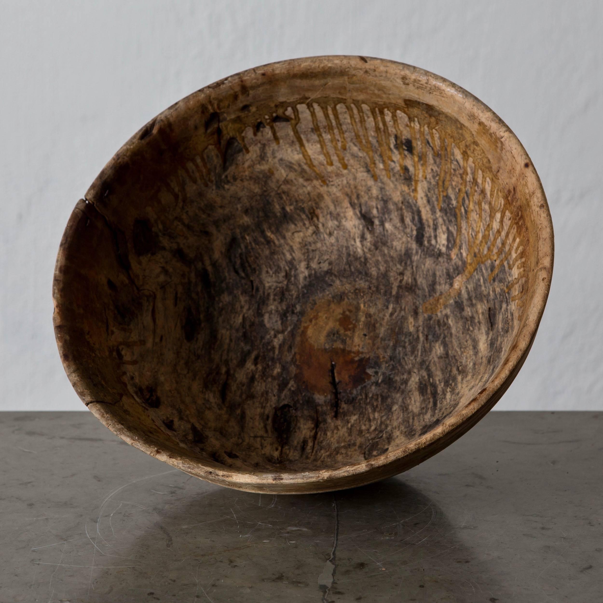 Bowl Large Root Rustic Wood Swedish, 19th Century, Sweden 2